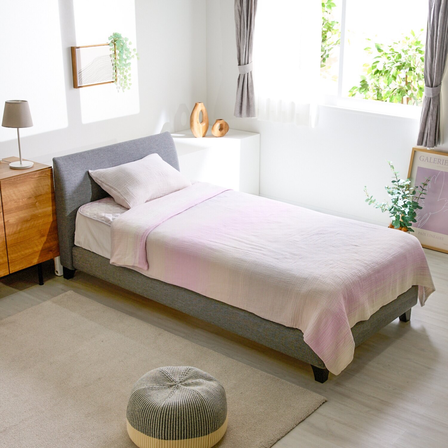 ｎｉｓｈｉｋａｗａ　西川 フワリーコットン カバーになる ６重ガーゼケット ＜ダブル＞ 