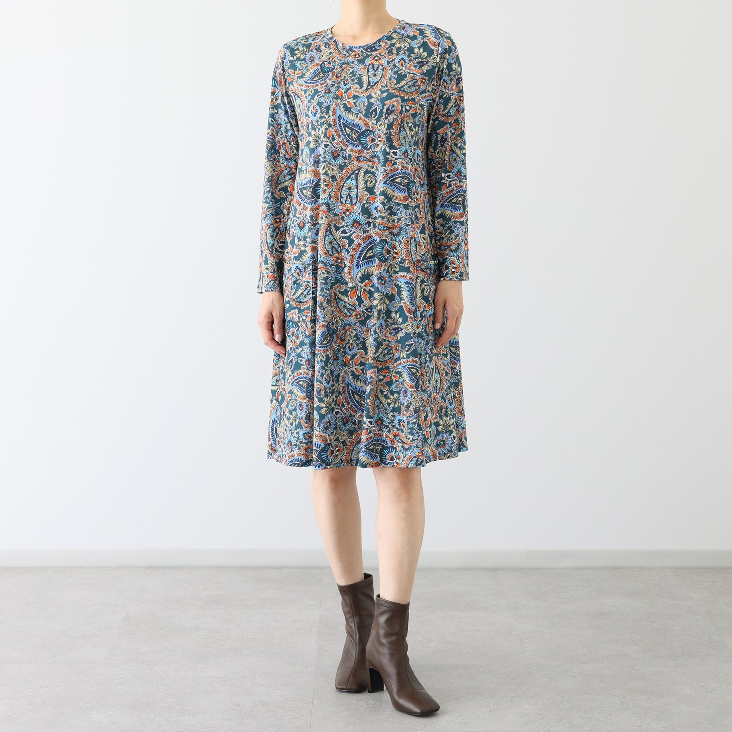 ダジュール プリント Ａラインワンピース