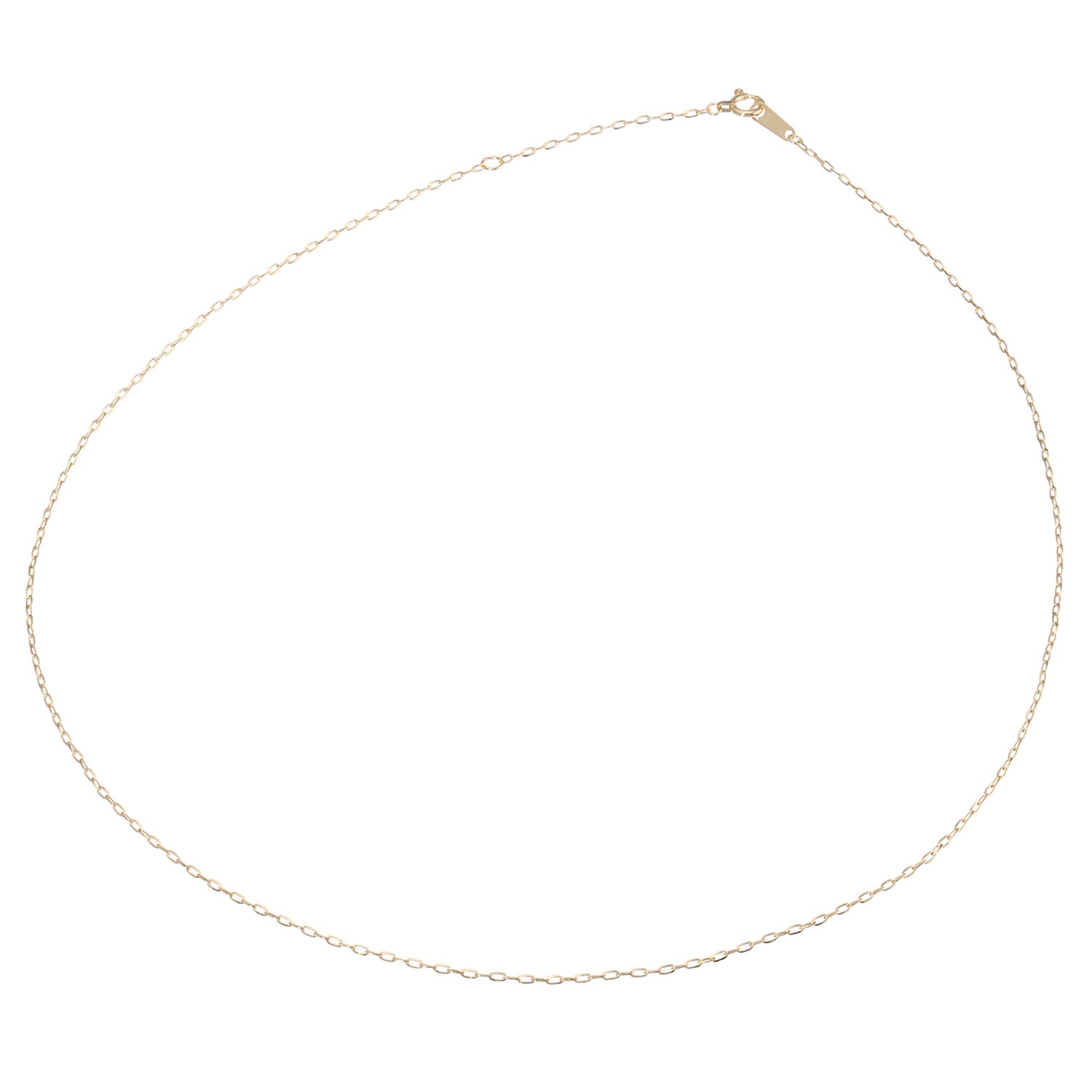 エムイー・ブリランテ １０Ｋ シャインカット ケーブルチェーン ネックレス