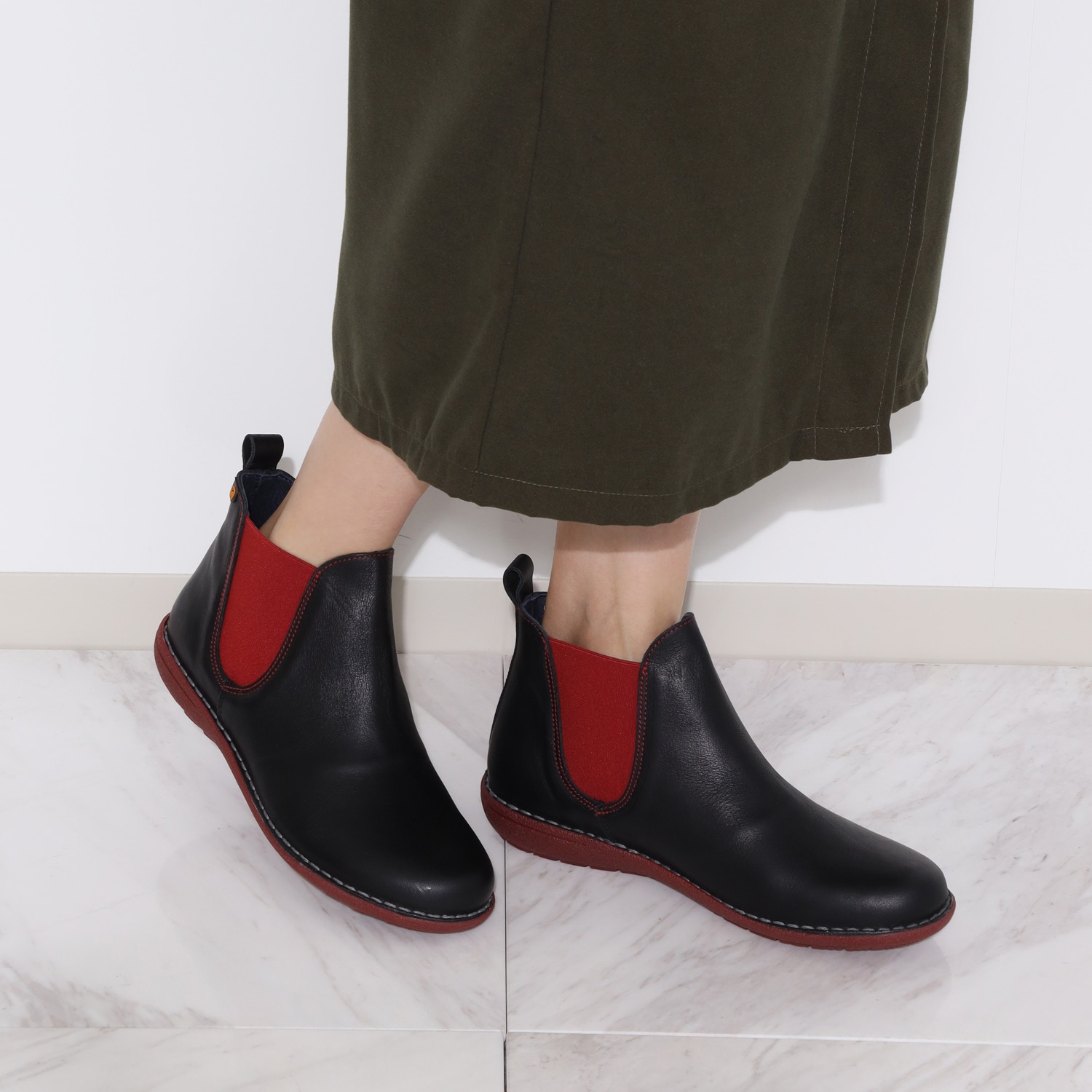 ジャングラ ＜メイドインスペイン＞ 牛革 サイドゴアショートブーツ