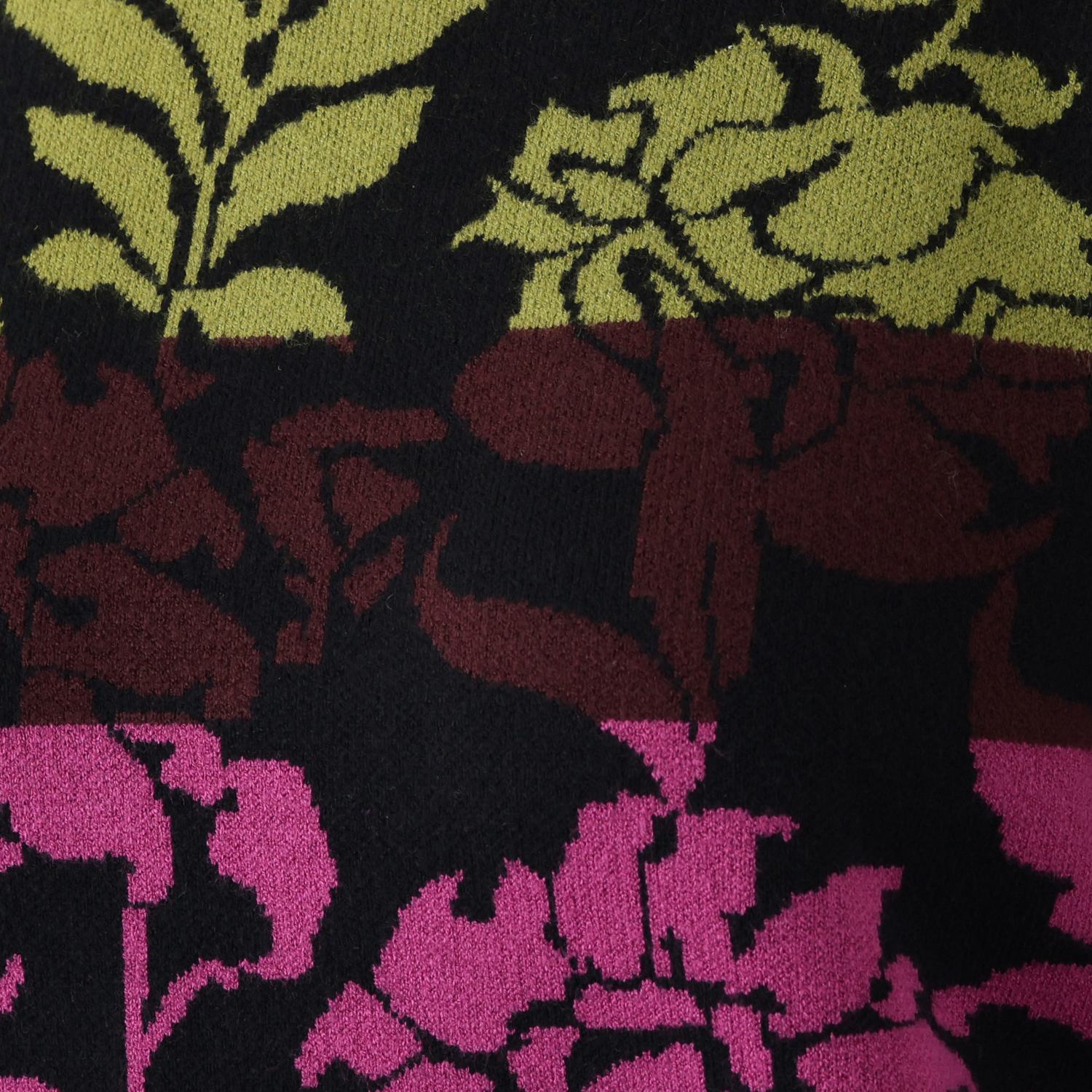 デシグアル フラワーモティーフ ジャガード ニットプルオーバー