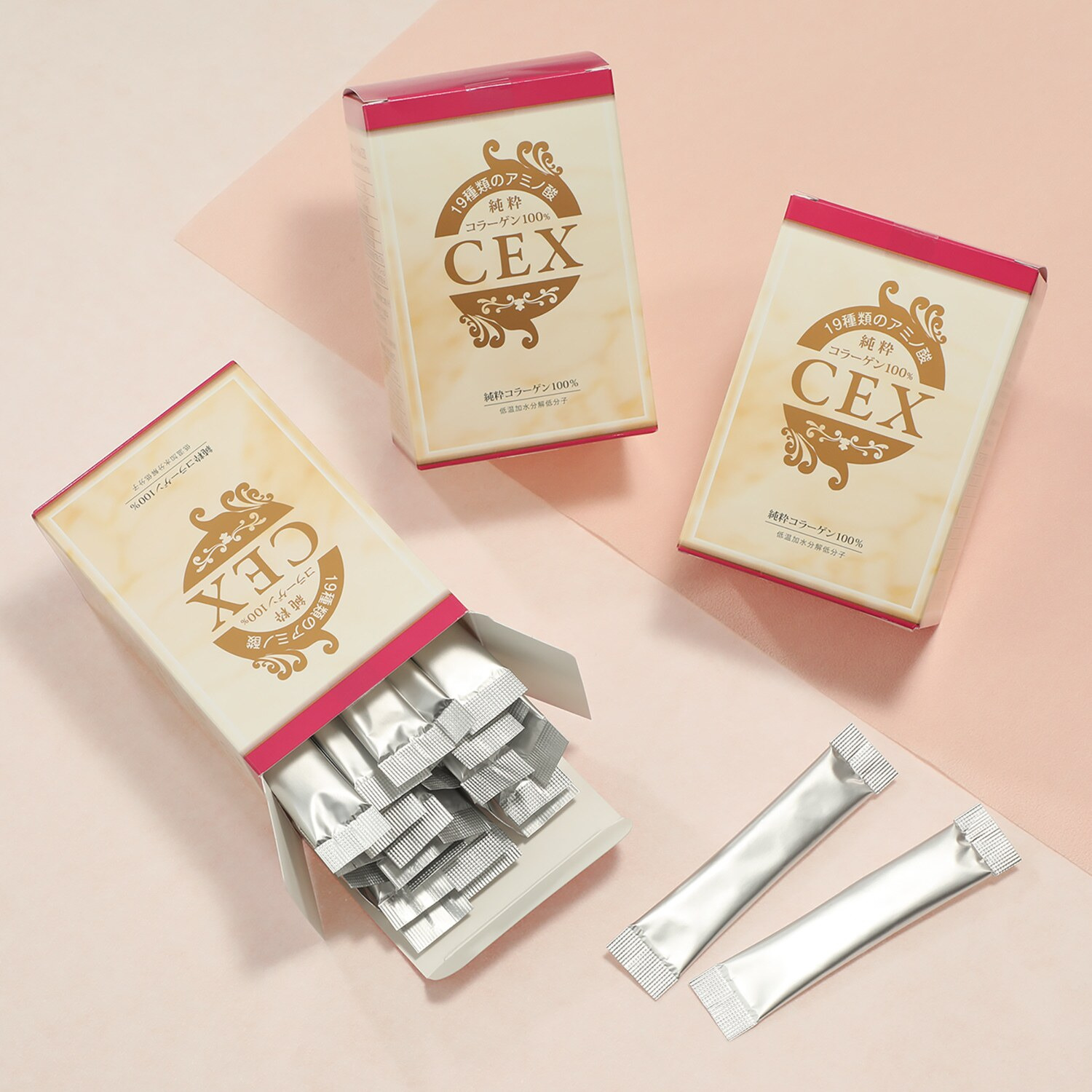 超低分子コラーゲン１００％パウダー “純粋コラーゲン１００％ＣＥＸ” ３箱セット