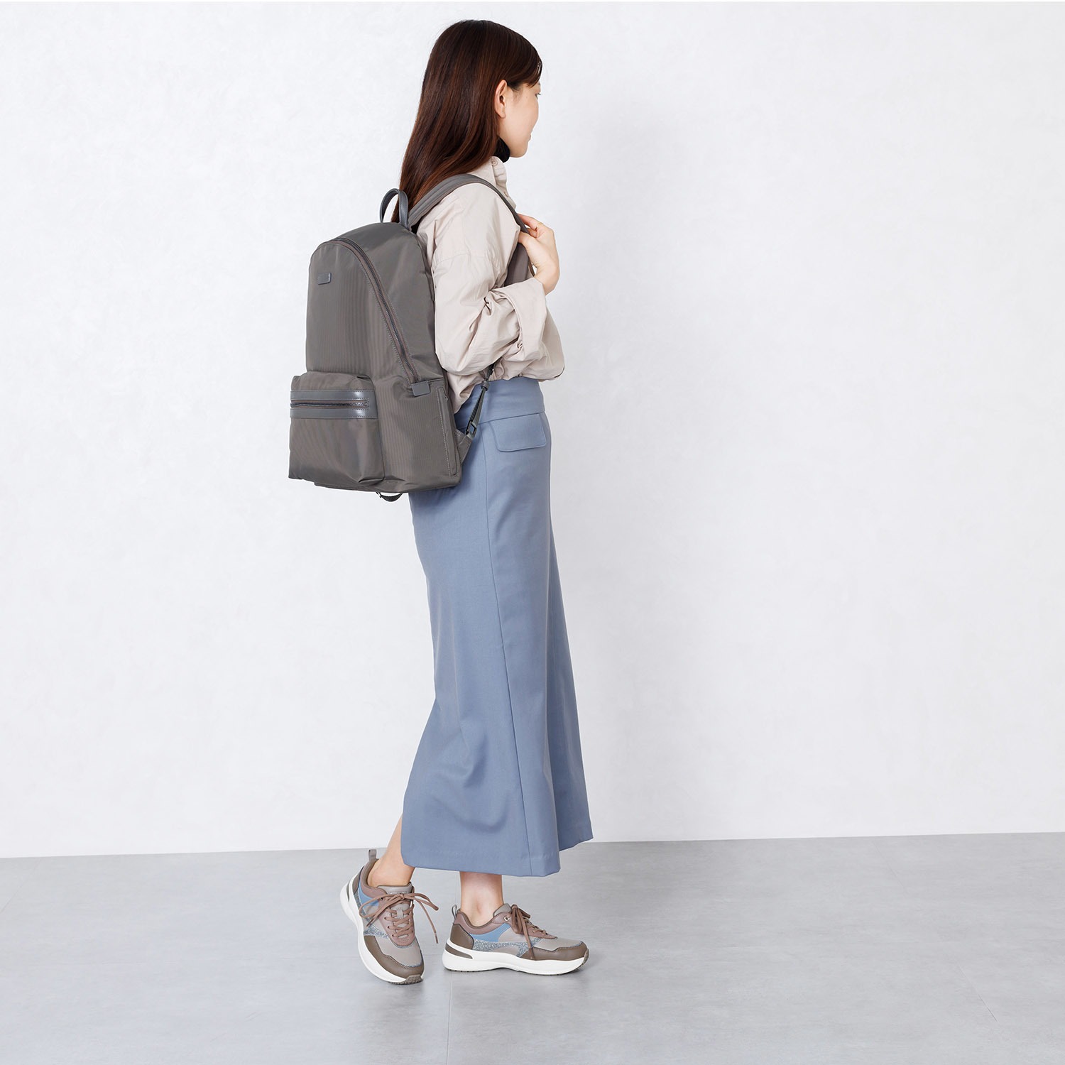 卑弥呼 はっ水アクションレザー グリッター軽量スニーカー