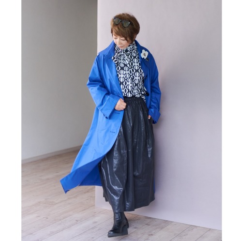 ＜ショップチャンネル＞ ウノ・ウノ・ドゥーエ ステンカラー 秋色ロングコート画像