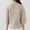 クルチアーニ ウールカシミヤ ポップコーン編 タートルネックニット