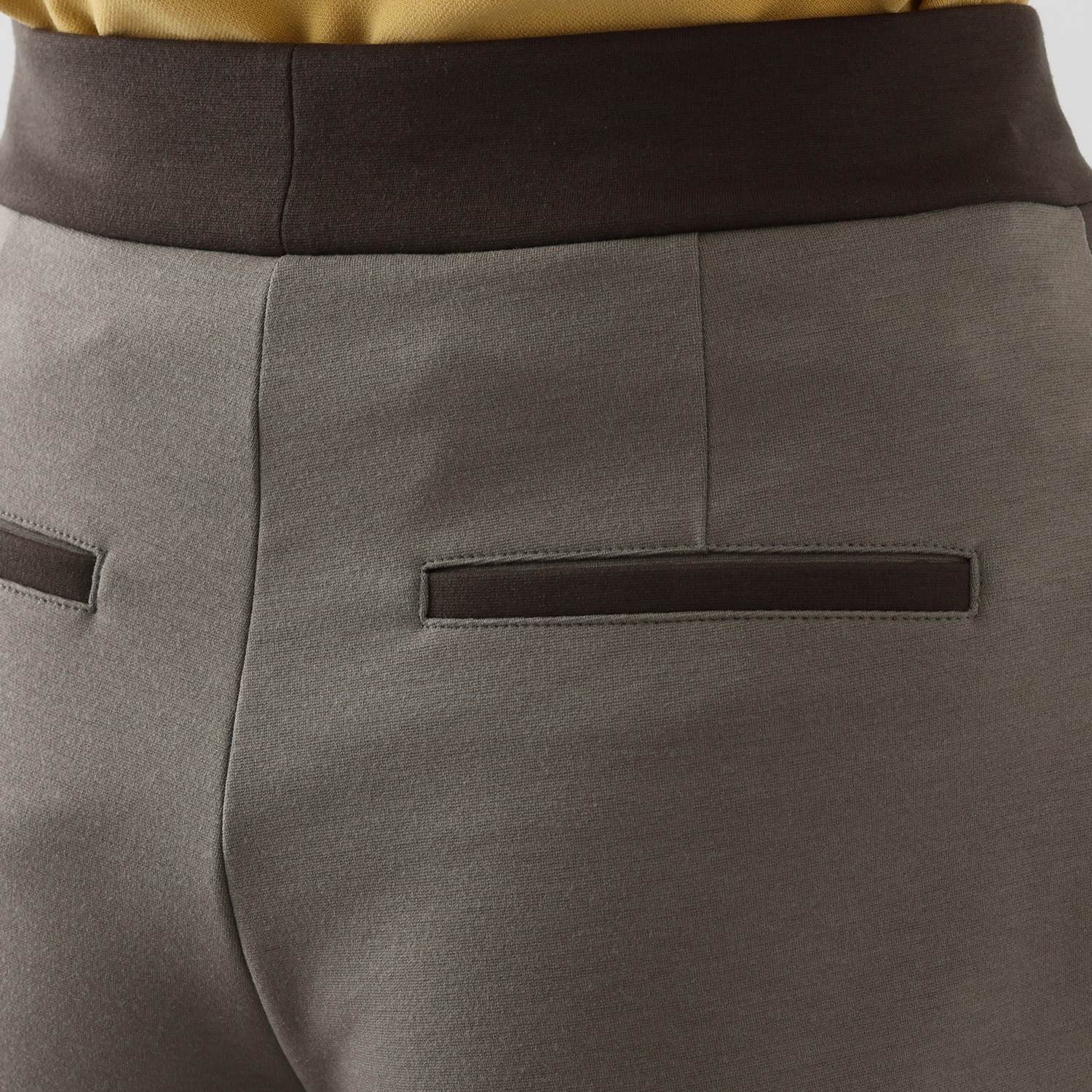 上質ごこち 尾州のこだわり ＭＩＹＡＢＩ バイカラー あたたかテーパードパンツ