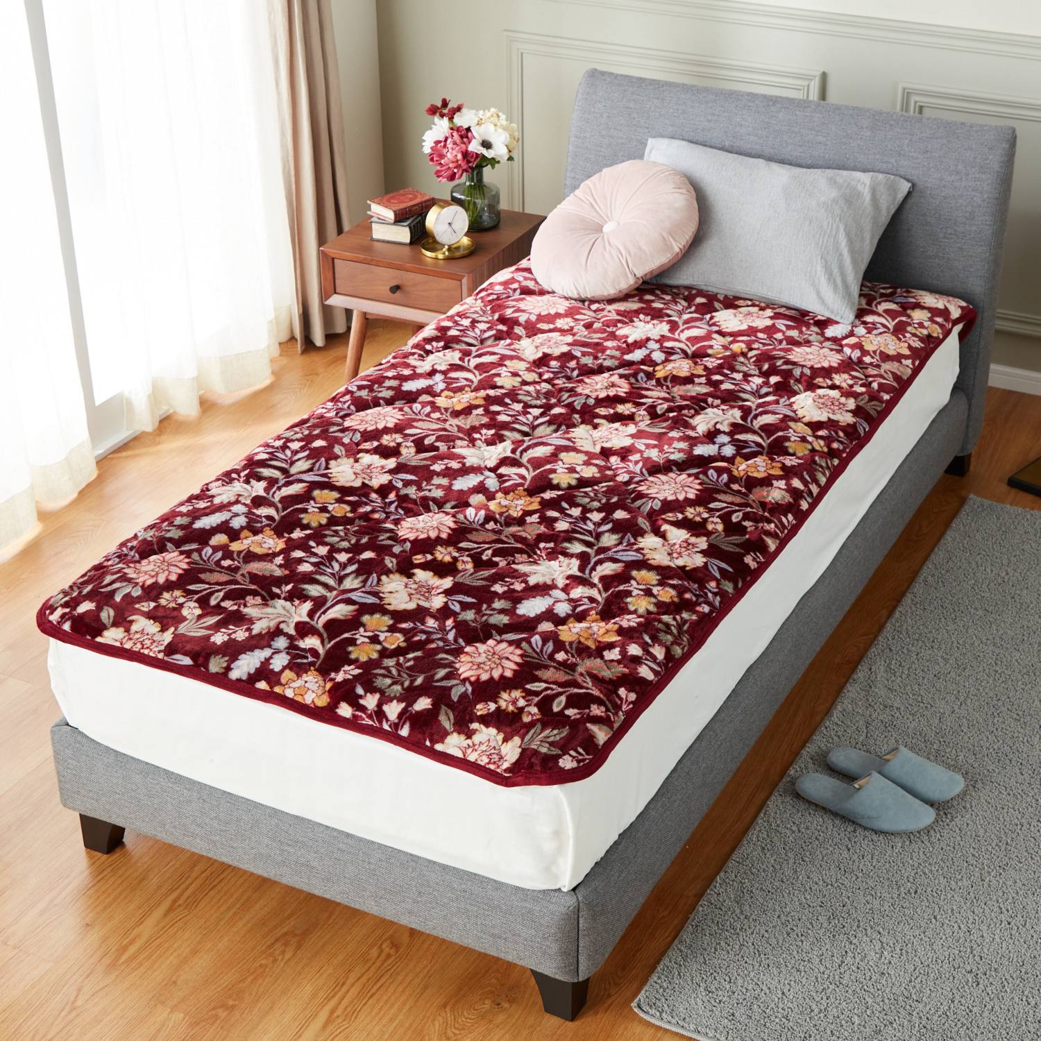 大津毛織 吸湿発熱 ホットテックスプレミアム ボリューム敷きパッド ＜シングル＞