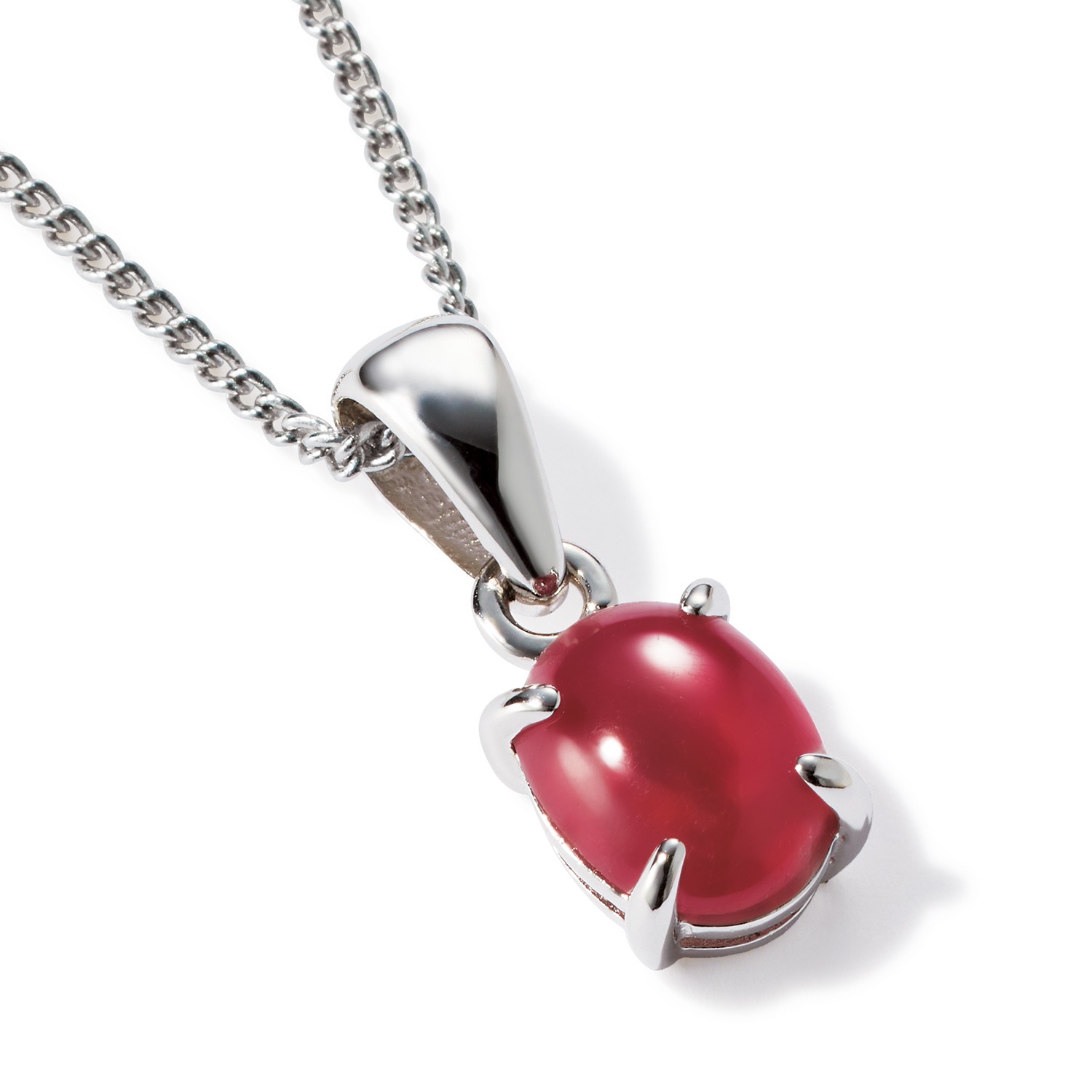 グランシフォレ ルビー オーバルカボション ペンダントトップ