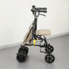 歩くことが楽しく快適に！ シルバーカー エアウォーカー 牛革調デザイン ＜大型保冷バッグタイプ＞