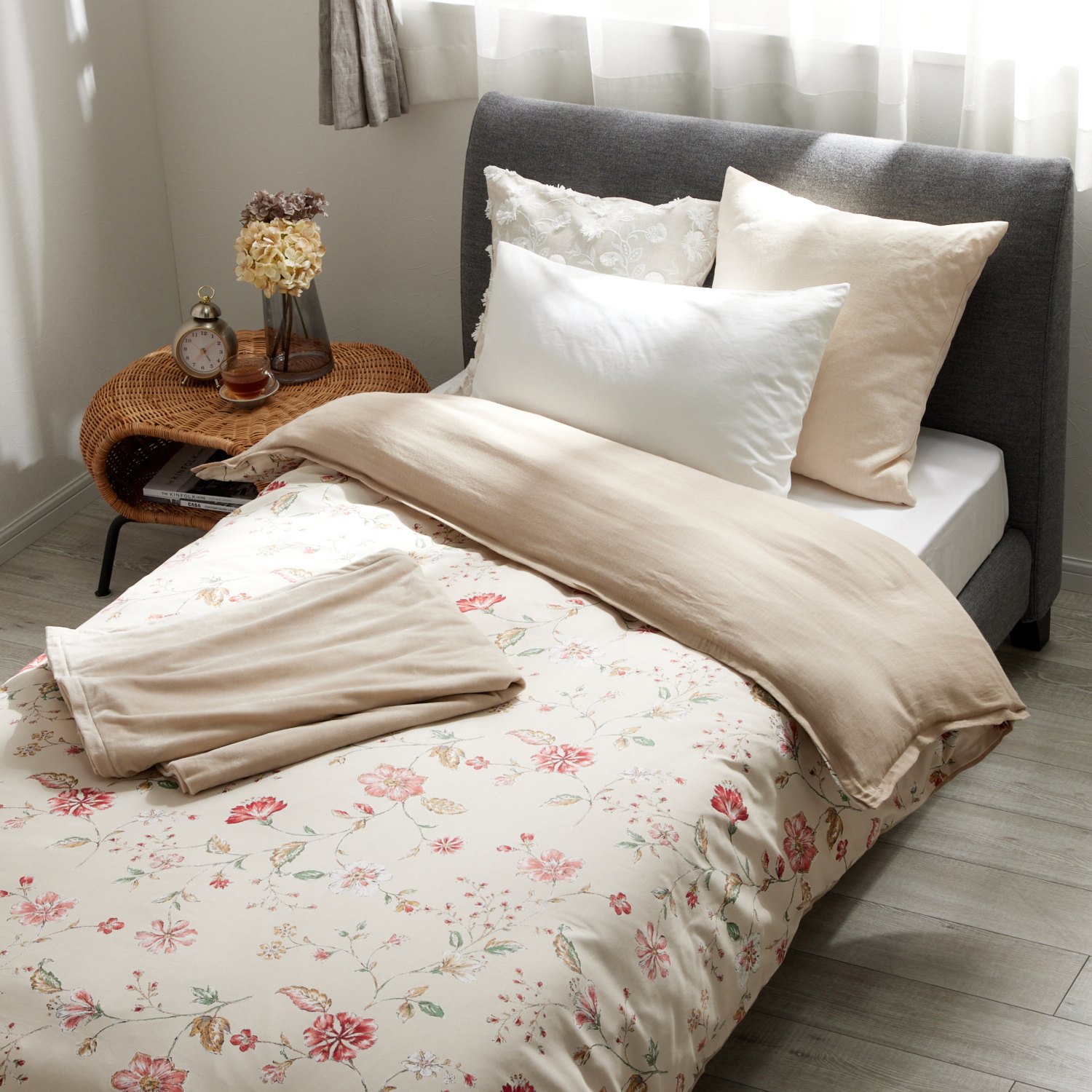 ニズム　着脱簡単！ 特許取得の完全セパレート 掛けふとんカバー “リムーバ”３点セット ＜シングル＞