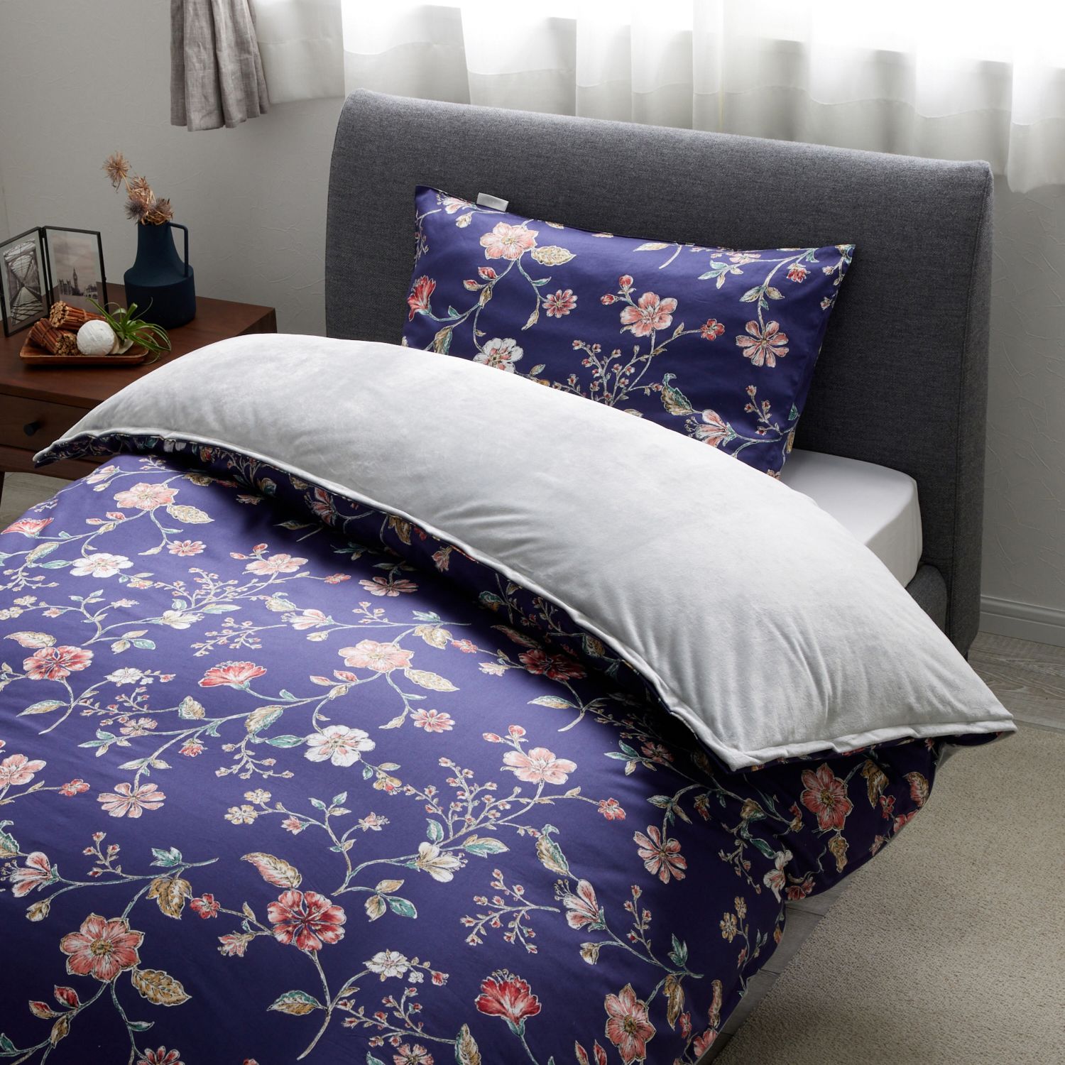 ニズム　着脱簡単！ 特許取得の完全セパレート 掛けふとんカバー “リムーバ”３点セット ＜シングル＞