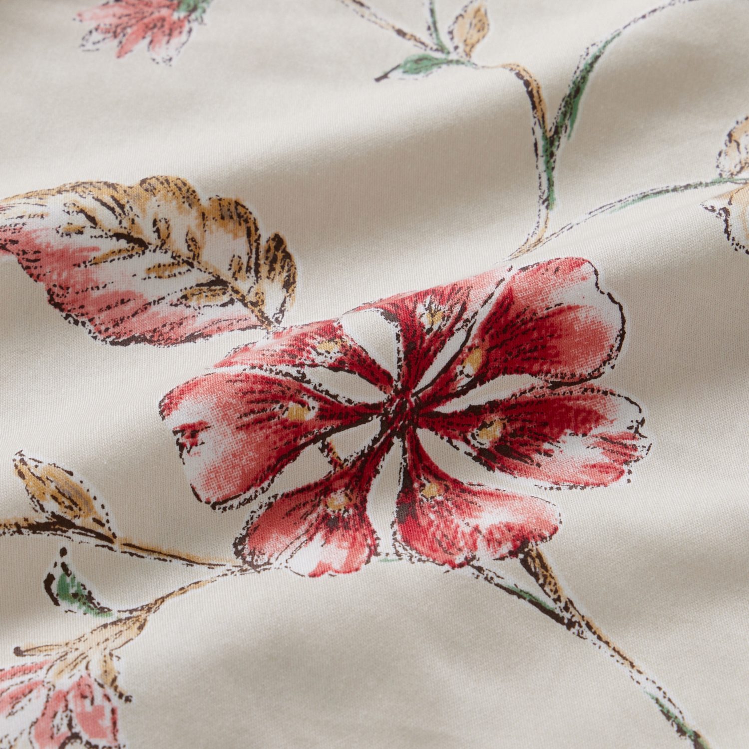 ニズム コットン１００％サテン ハーベスト柄 枕カバー２枚セット ＜Ｌ＞