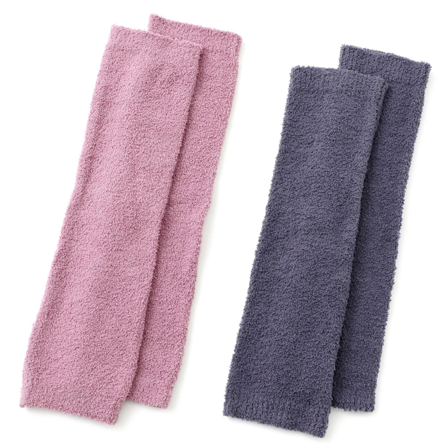 大津毛織 吸湿発熱ホットテックス ふわふわモコモコ ファンシーヤーン レッグウォーマー ２色セット