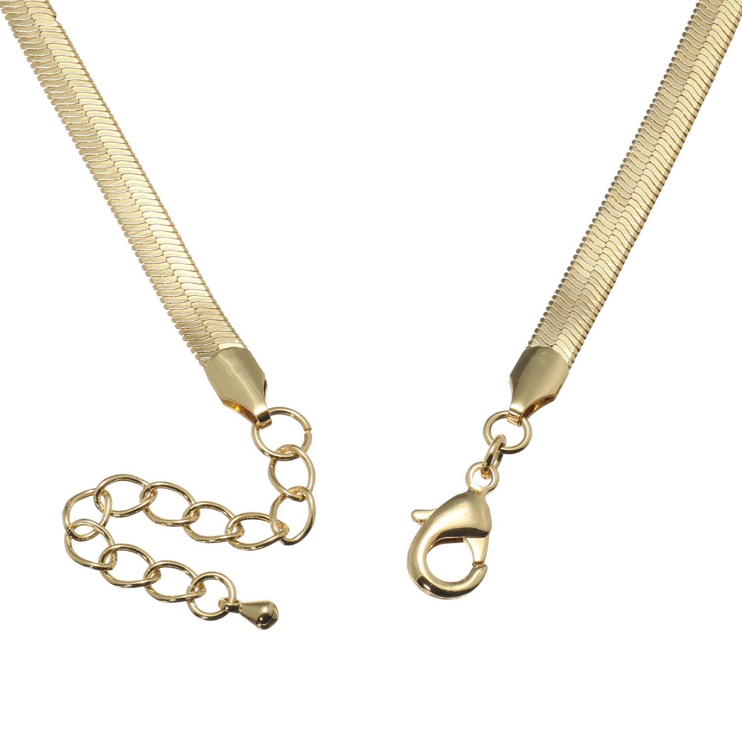 マダムヒロコ シャイニー ヘリンボーンチェーン クロスデザインネックレス “ネック・タイ”