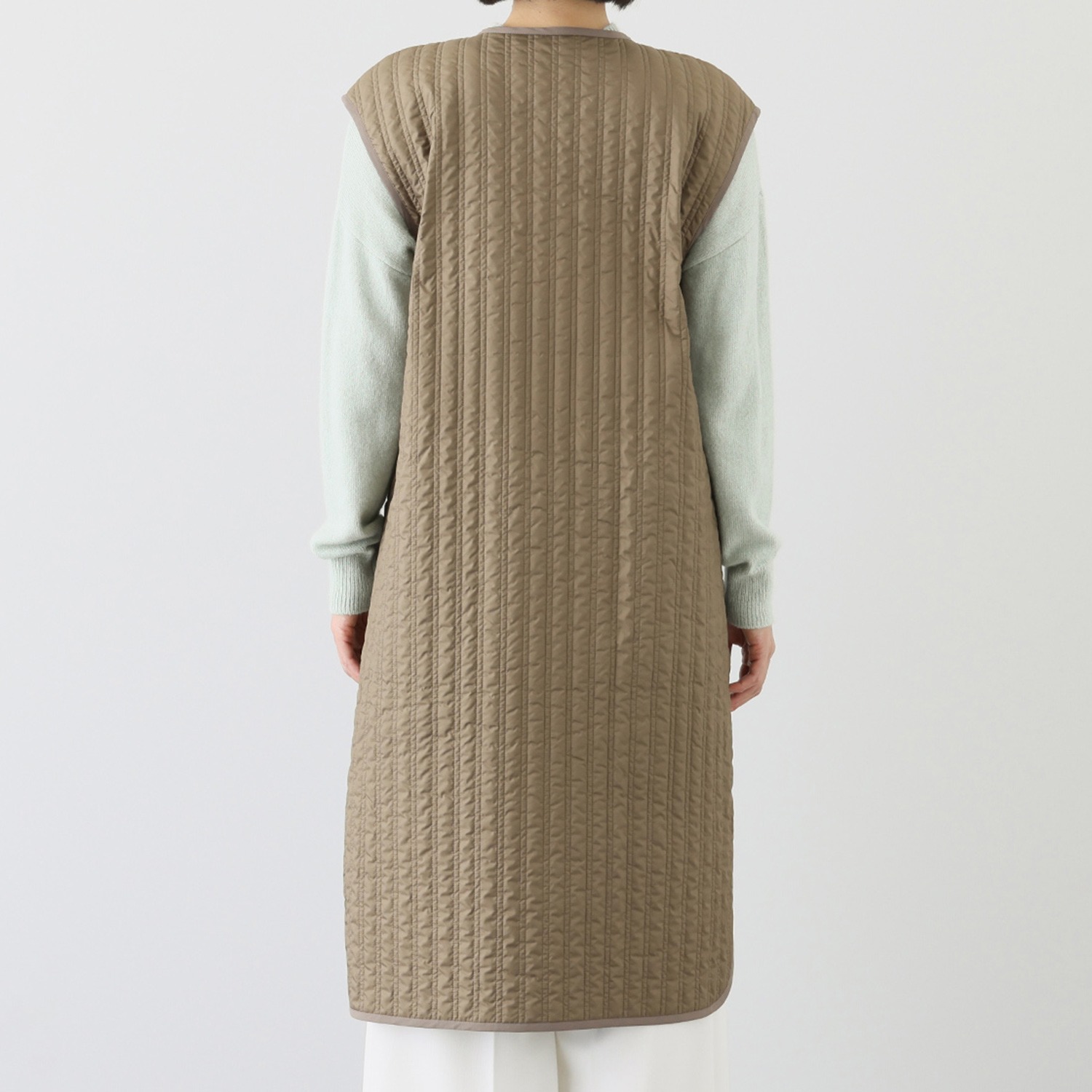 極美工房 はっ水 リバーシブル キルティング ロングベスト