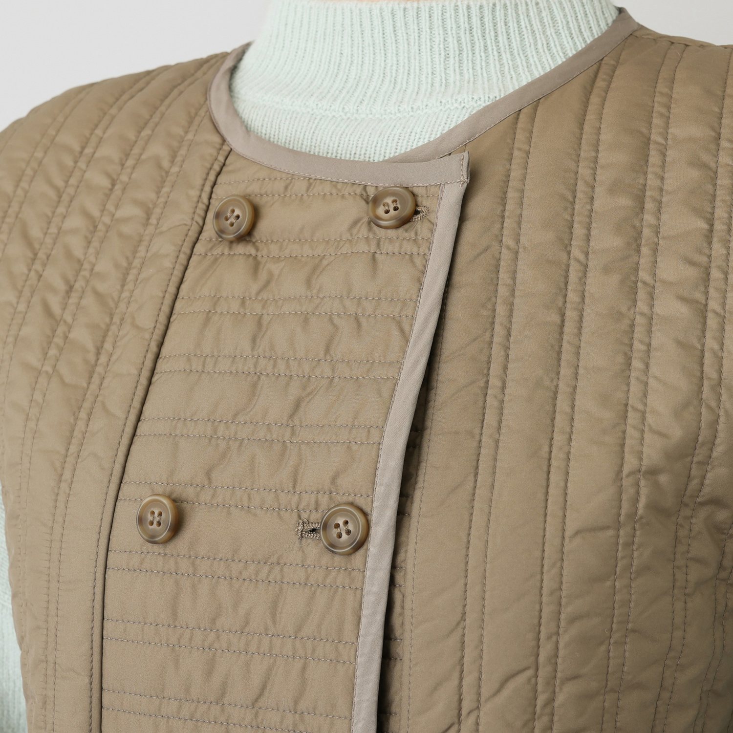 極美工房 はっ水 リバーシブル キルティング ロングベスト