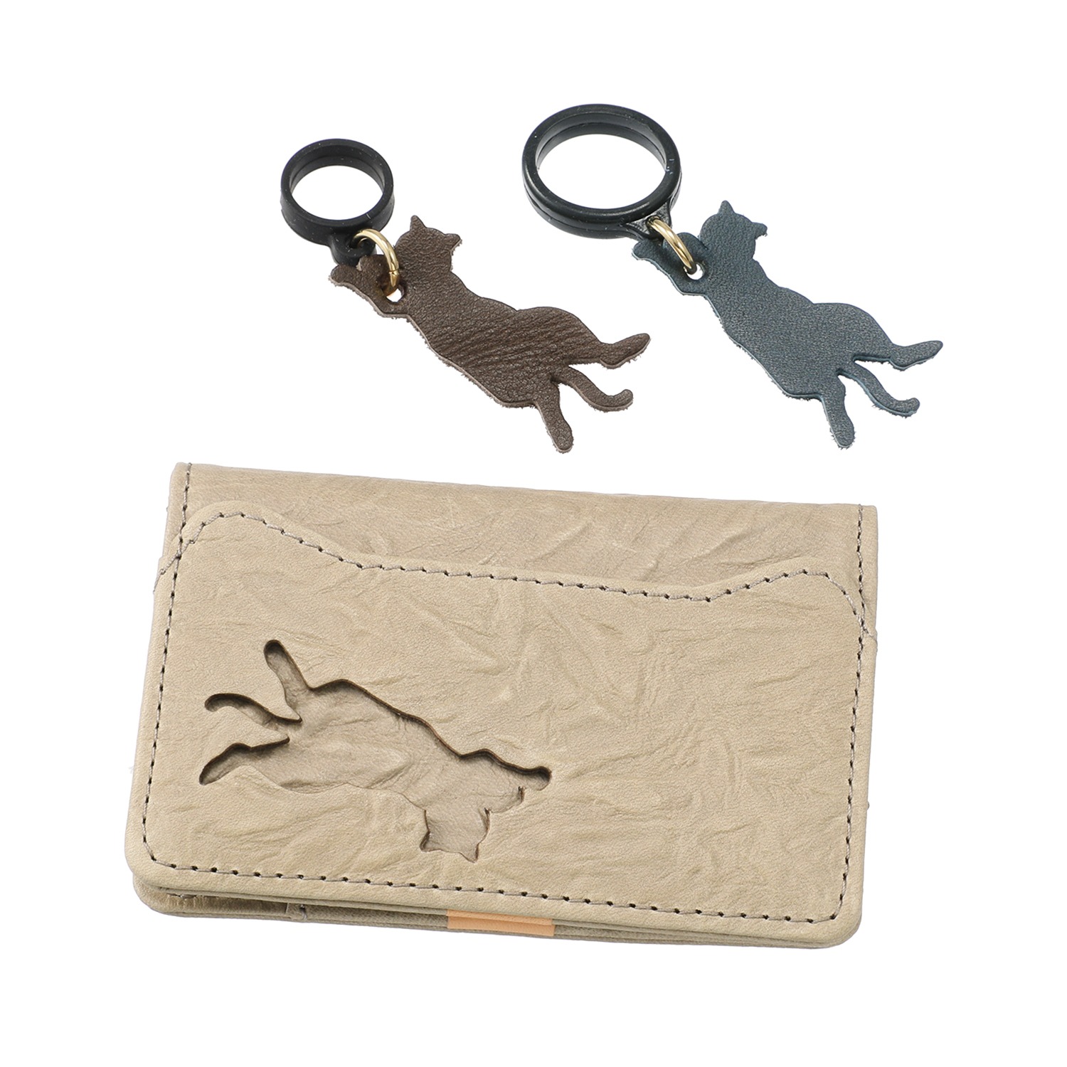 アオネコ アンブレラマーカー大小＆ キーケース ＜保護ネコ寄付チケット ７７０円分付＞