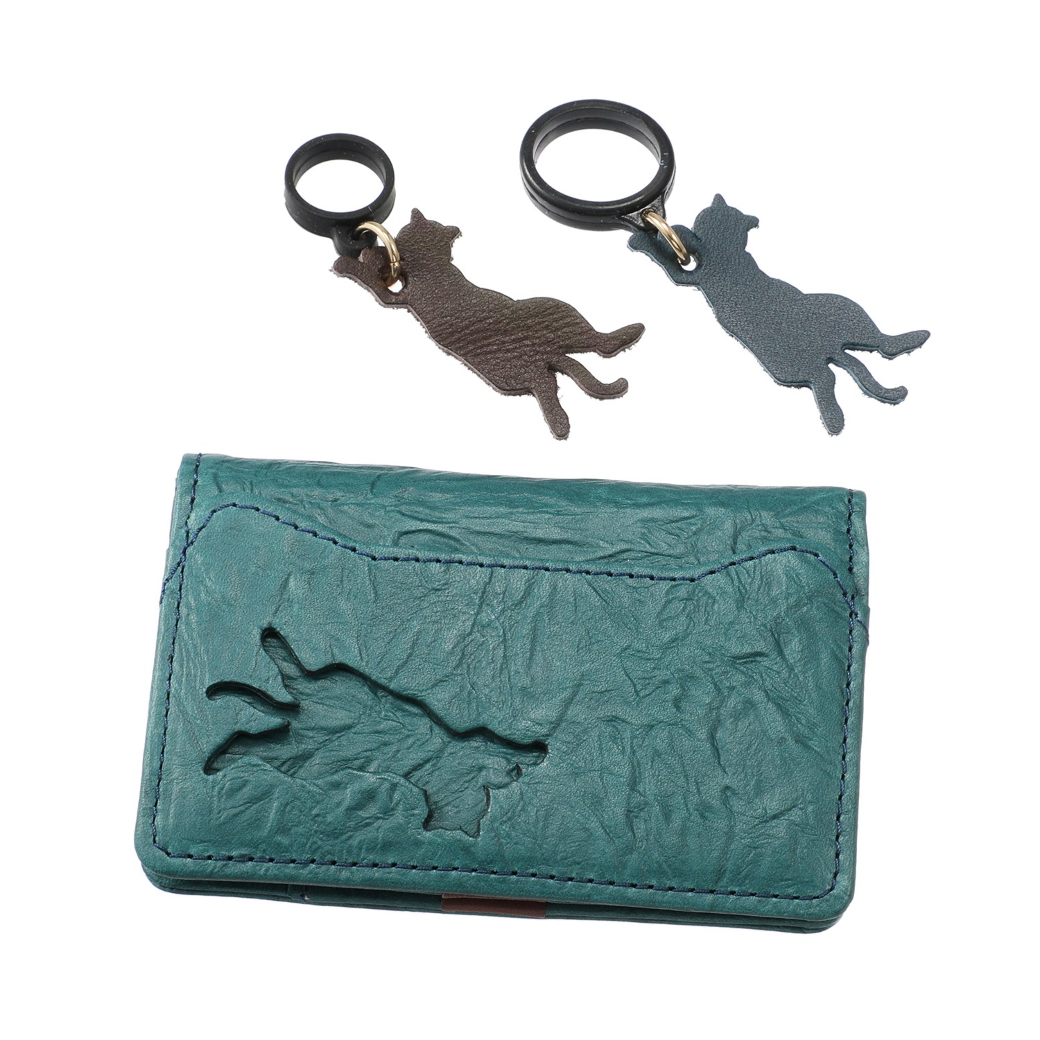 アオネコ アンブレラマーカー大小＆ キーケース ＜保護ネコ寄付チケット ７７０円分付＞