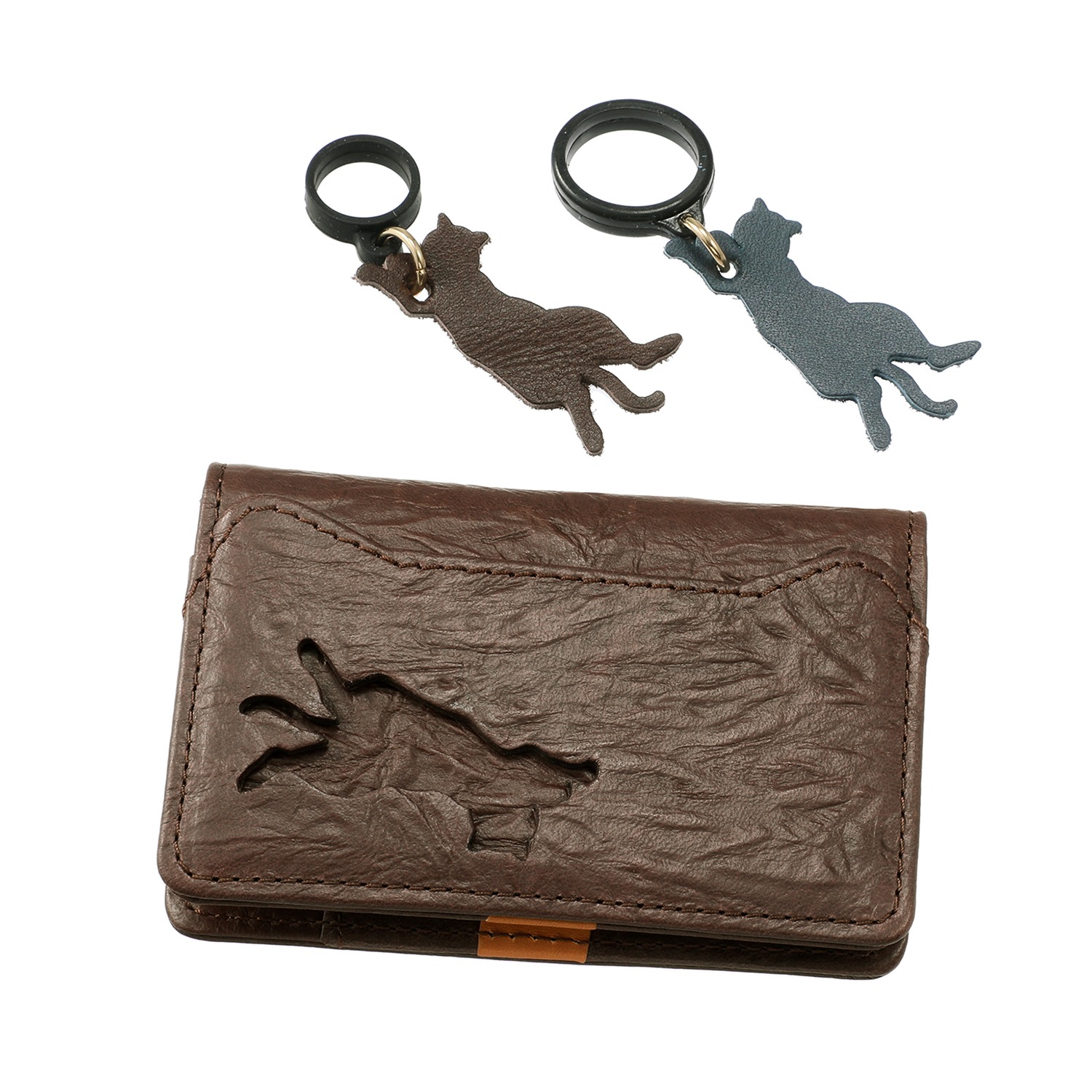 アオネコ アンブレラマーカー大小＆ キーケース ＜保護ネコ寄付チケット ７７０円分付＞