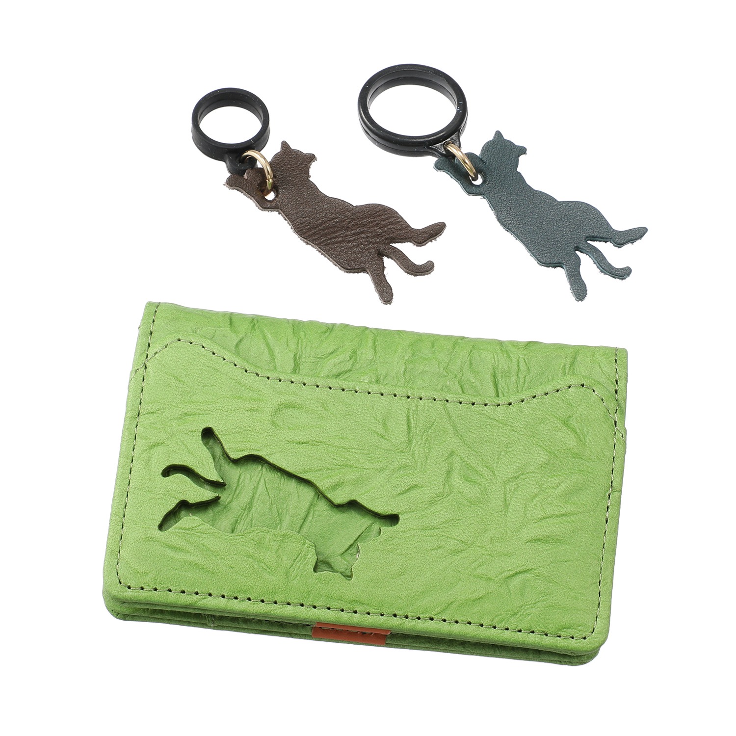 アオネコ アンブレラマーカー大小＆ キーケース ＜保護ネコ寄付チケット ７７０円分付＞