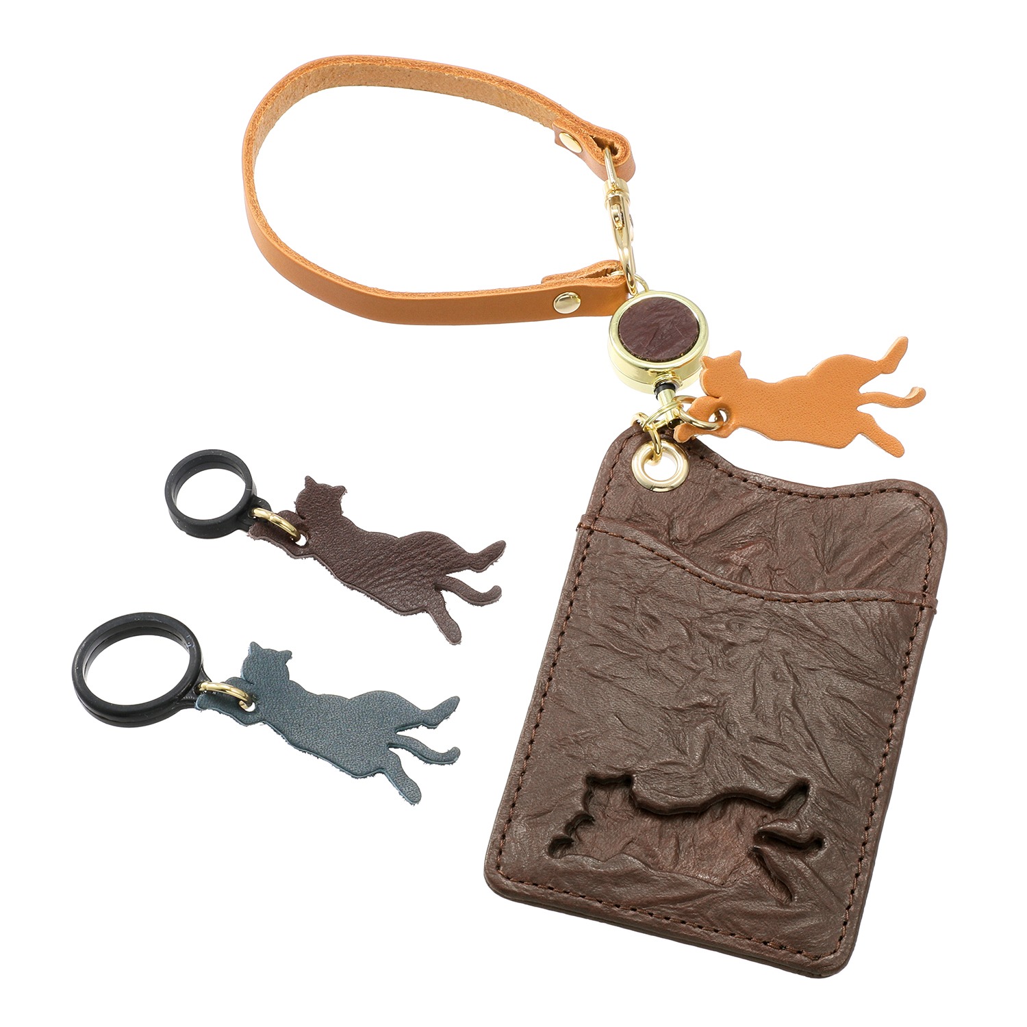 アオネコ アンブレラマーカー大小＆ パスケース ＜保護ネコ寄付チケット ５４０円分付＞