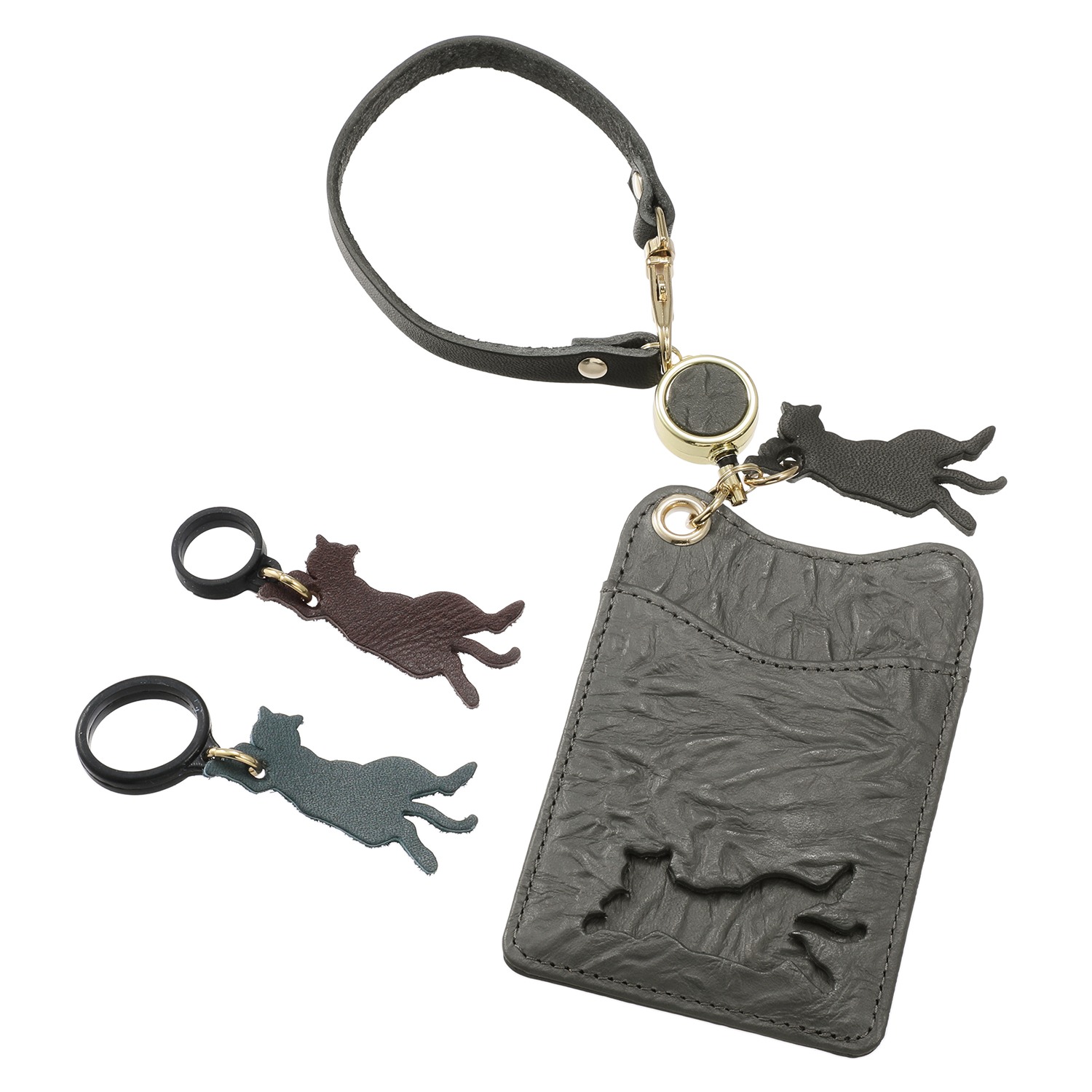 アオネコ アンブレラマーカー大小＆ パスケース ＜保護ネコ寄付チケット ５４０円分付＞