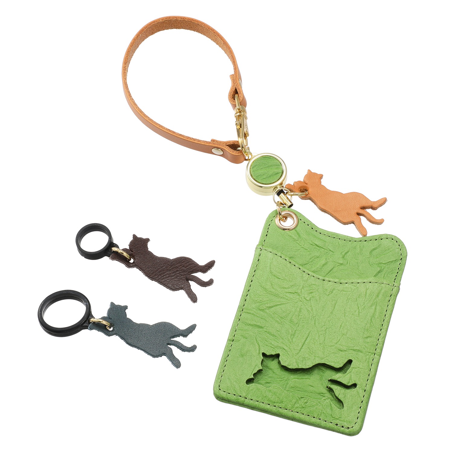 アオネコ アンブレラマーカー大小＆ パスケース ＜保護ネコ寄付チケット ５４０円分付＞