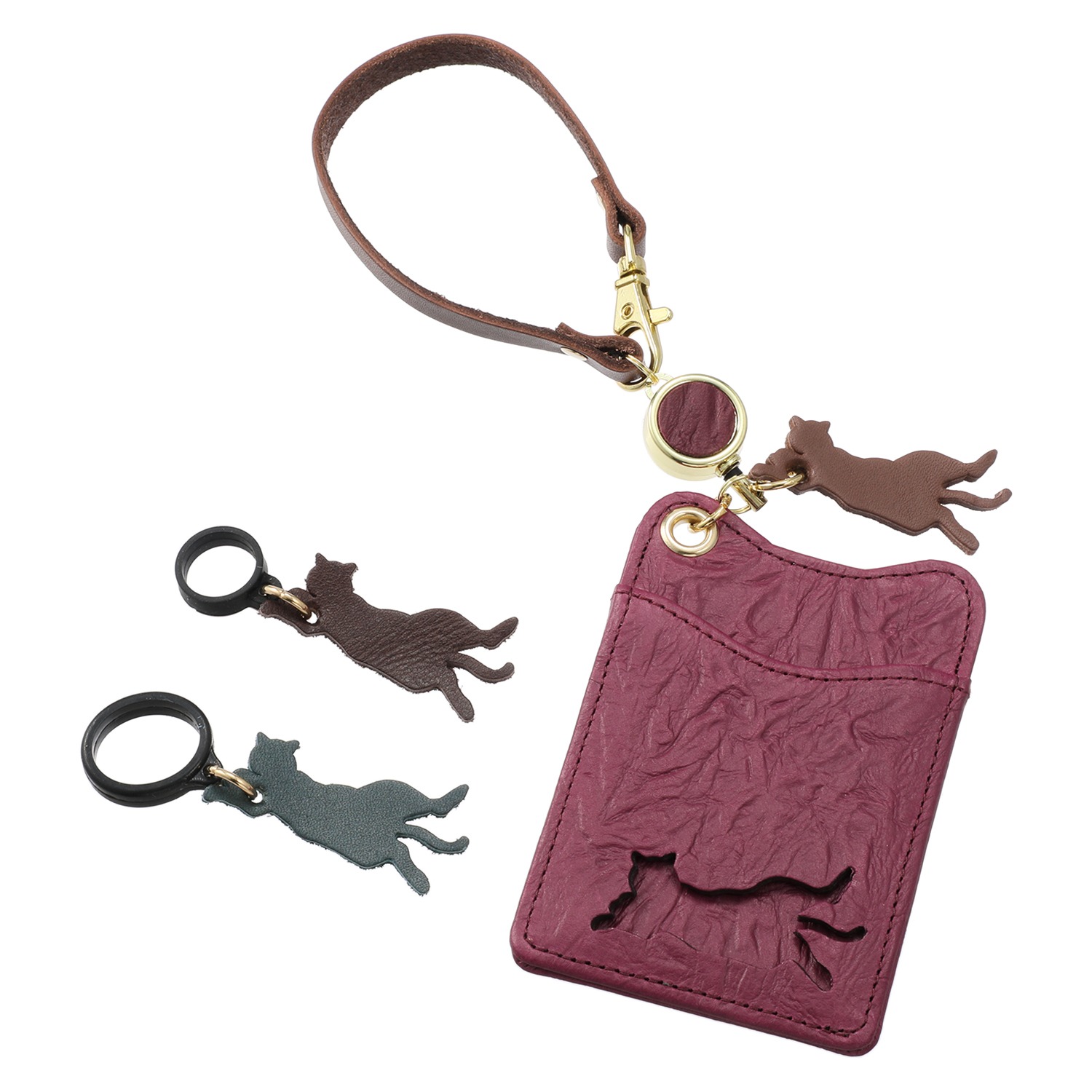 アオネコ アンブレラマーカー大小＆ パスケース ＜保護ネコ寄付チケット ５４０円分付＞