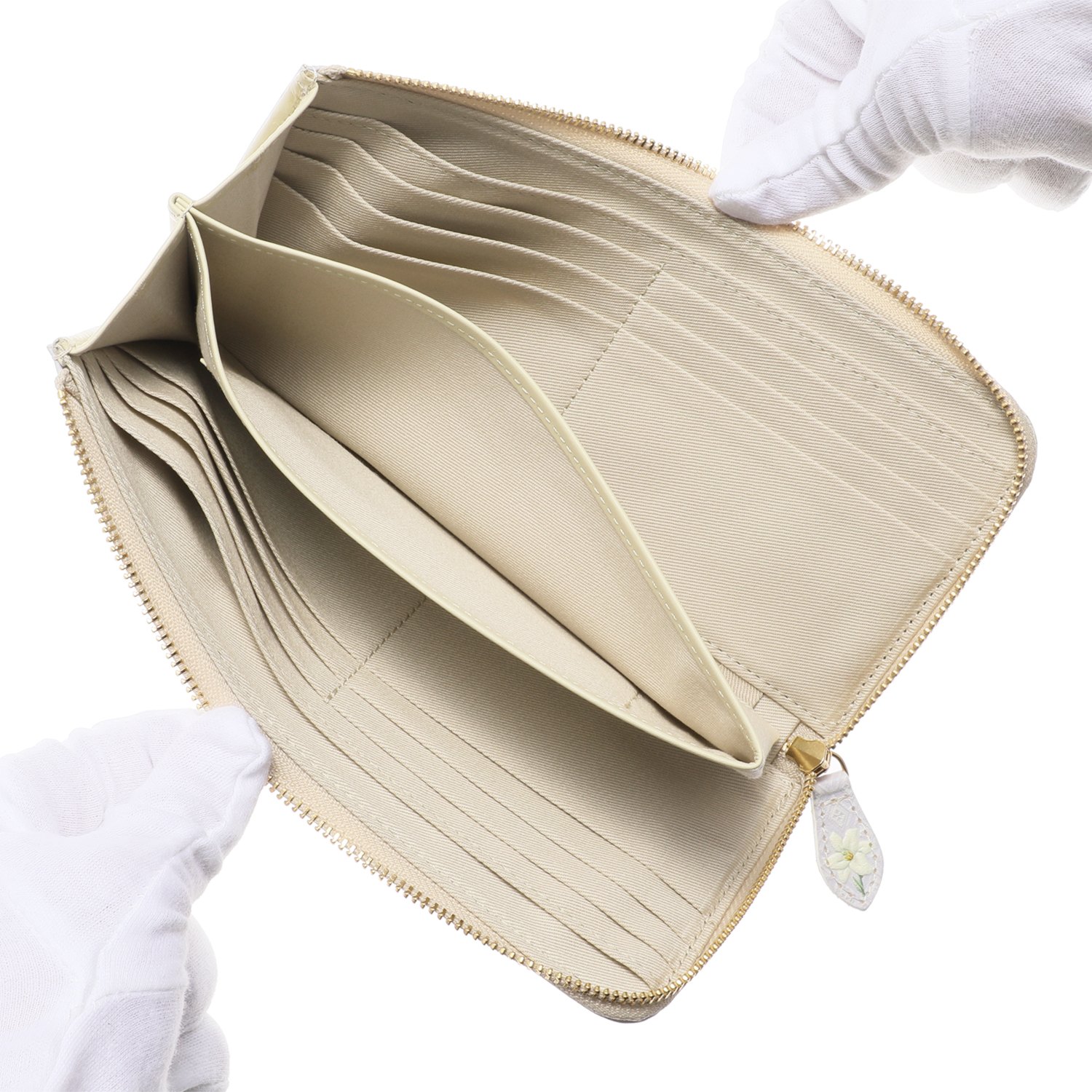 ルドゥーテコレクション 牛革型押し Ｌ字ファスナー長財布