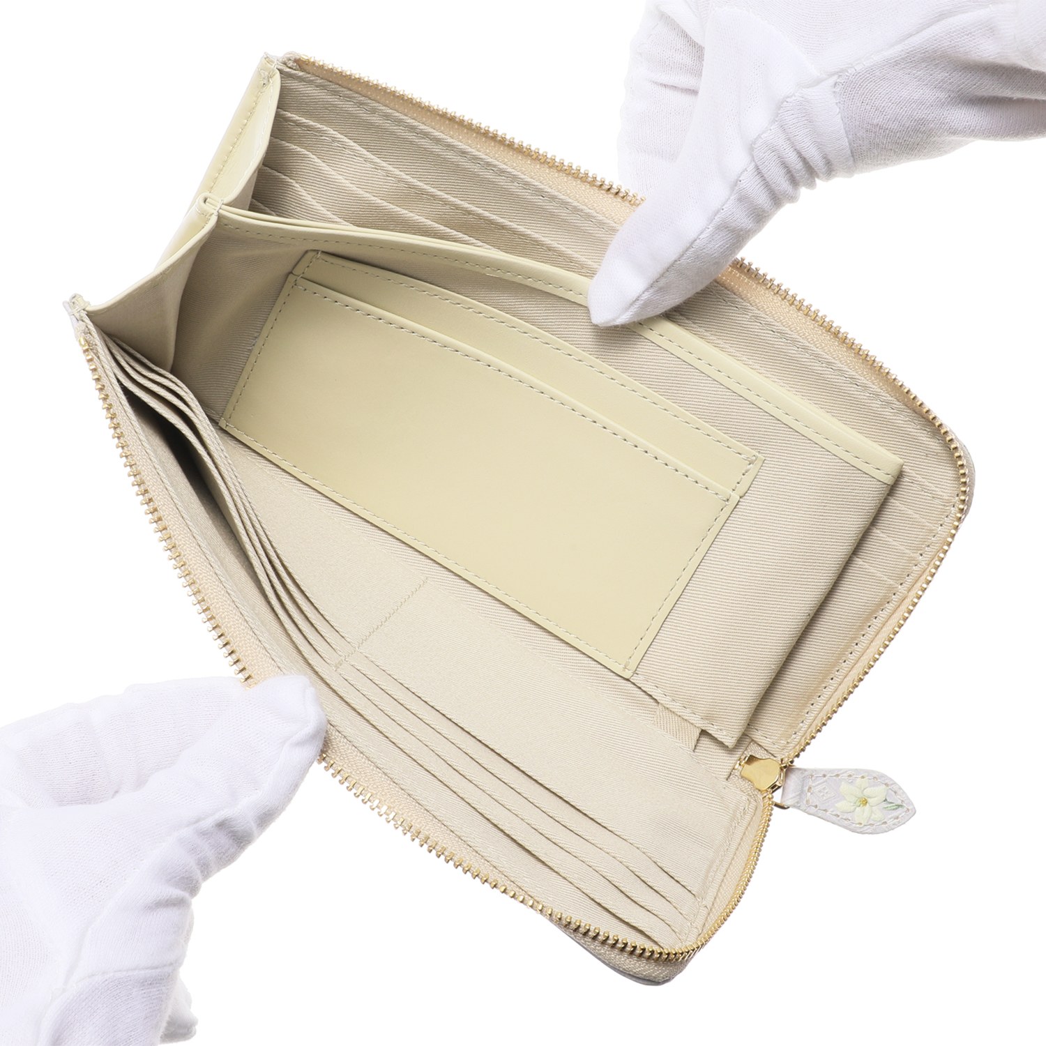 ルドゥーテコレクション 牛革型押し Ｌ字ファスナー長財布