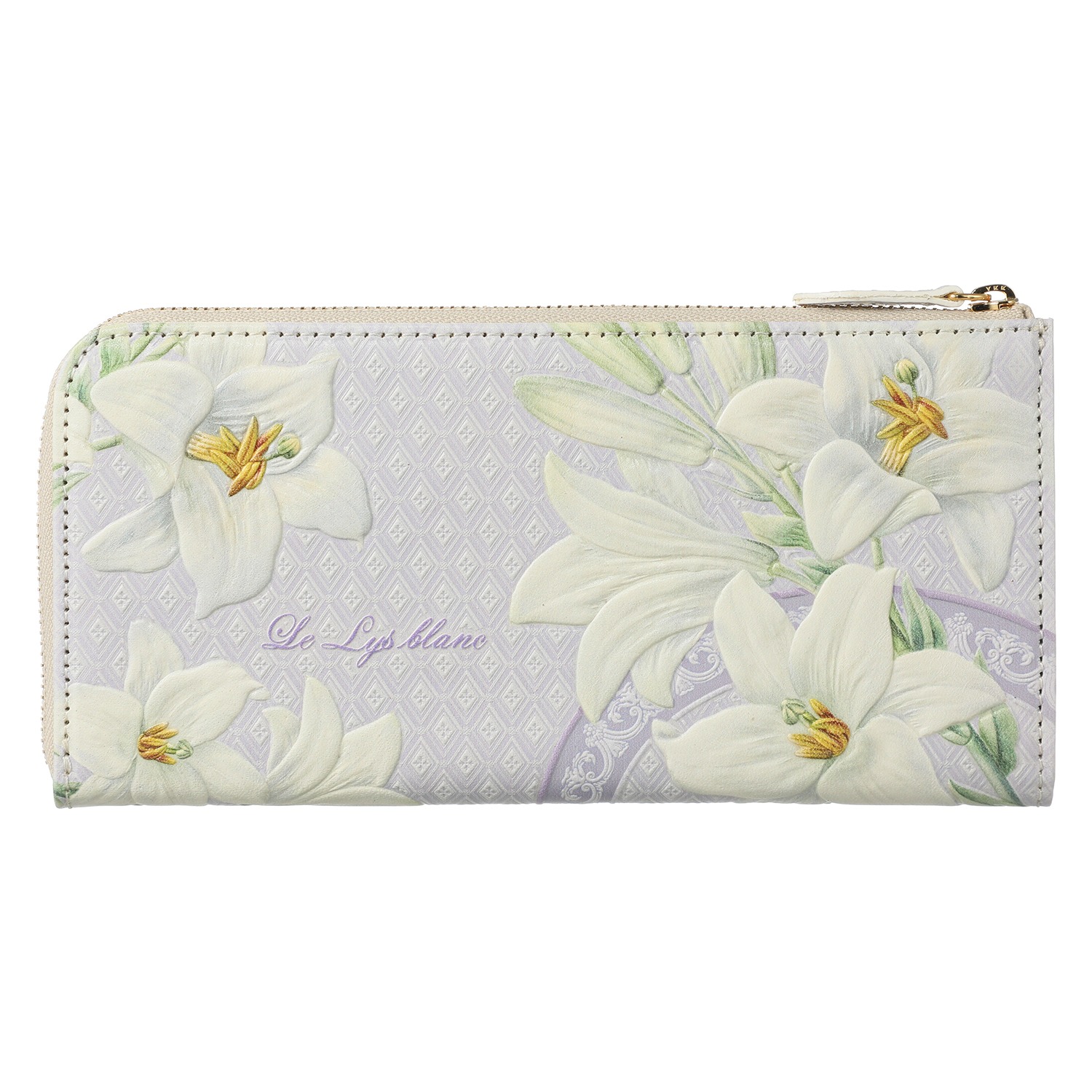 ルドゥーテコレクション 牛革型押し Ｌ字ファスナー長財布