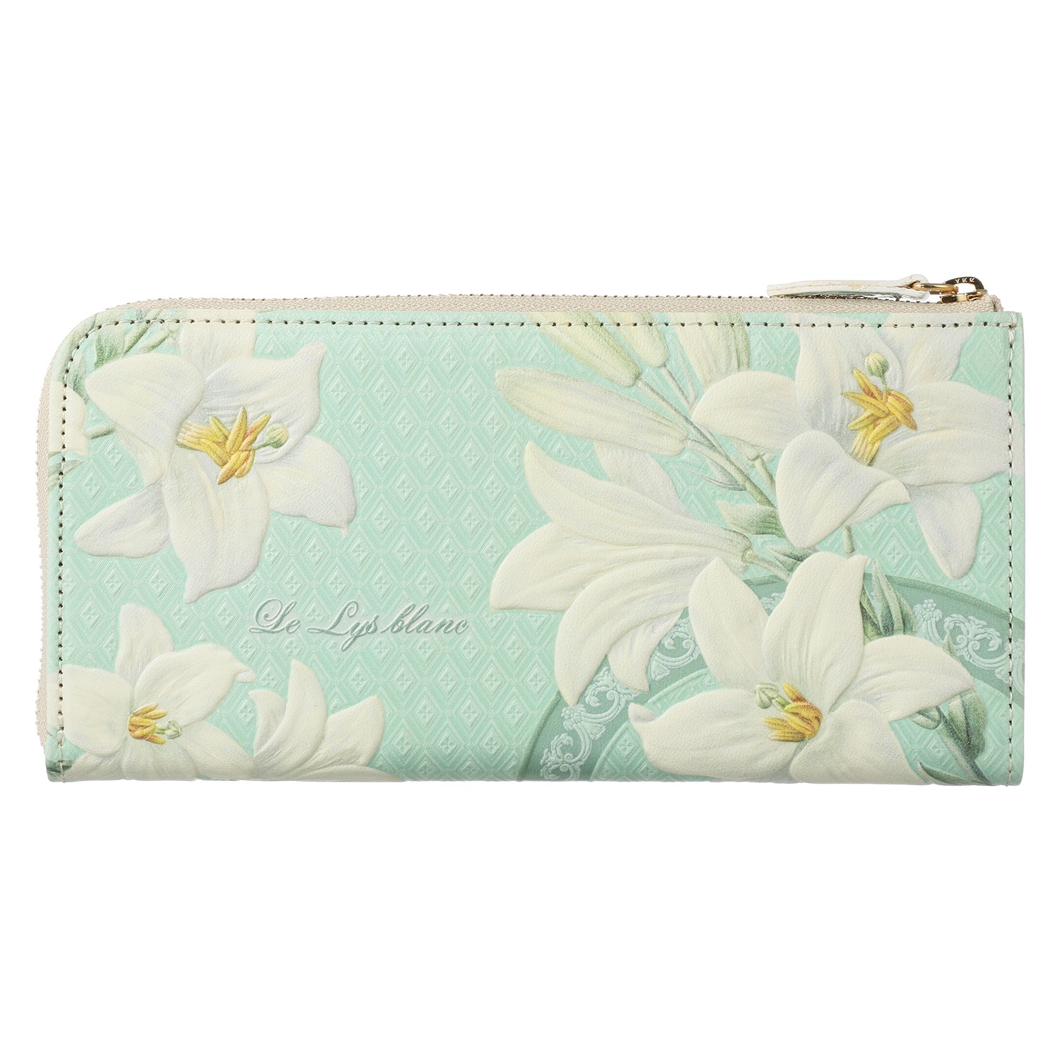 ルドゥーテコレクション 牛革型押し Ｌ字ファスナー長財布