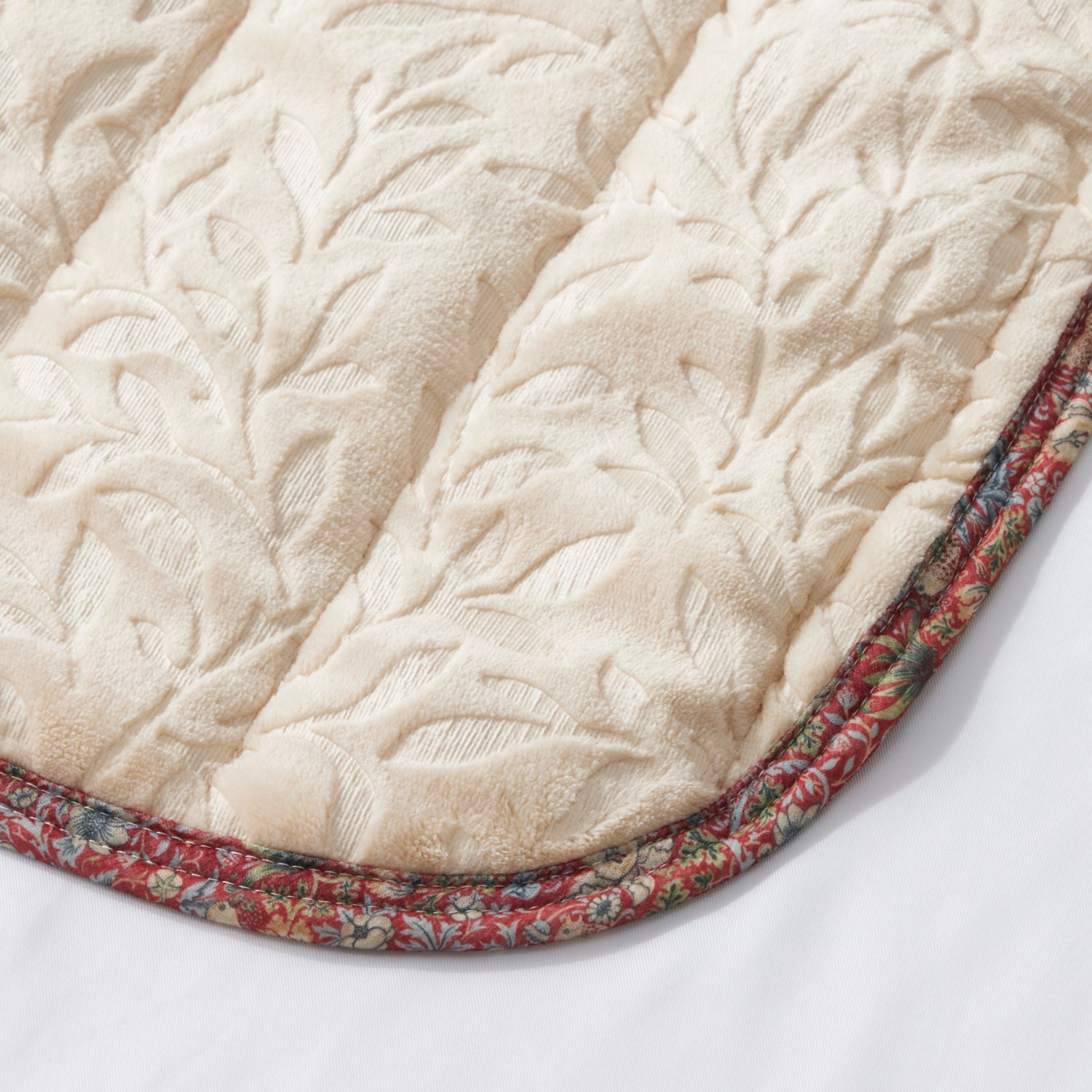 モリスギャラリー いちご泥棒 あったか型押し 敷きパッド ＜シングル＞