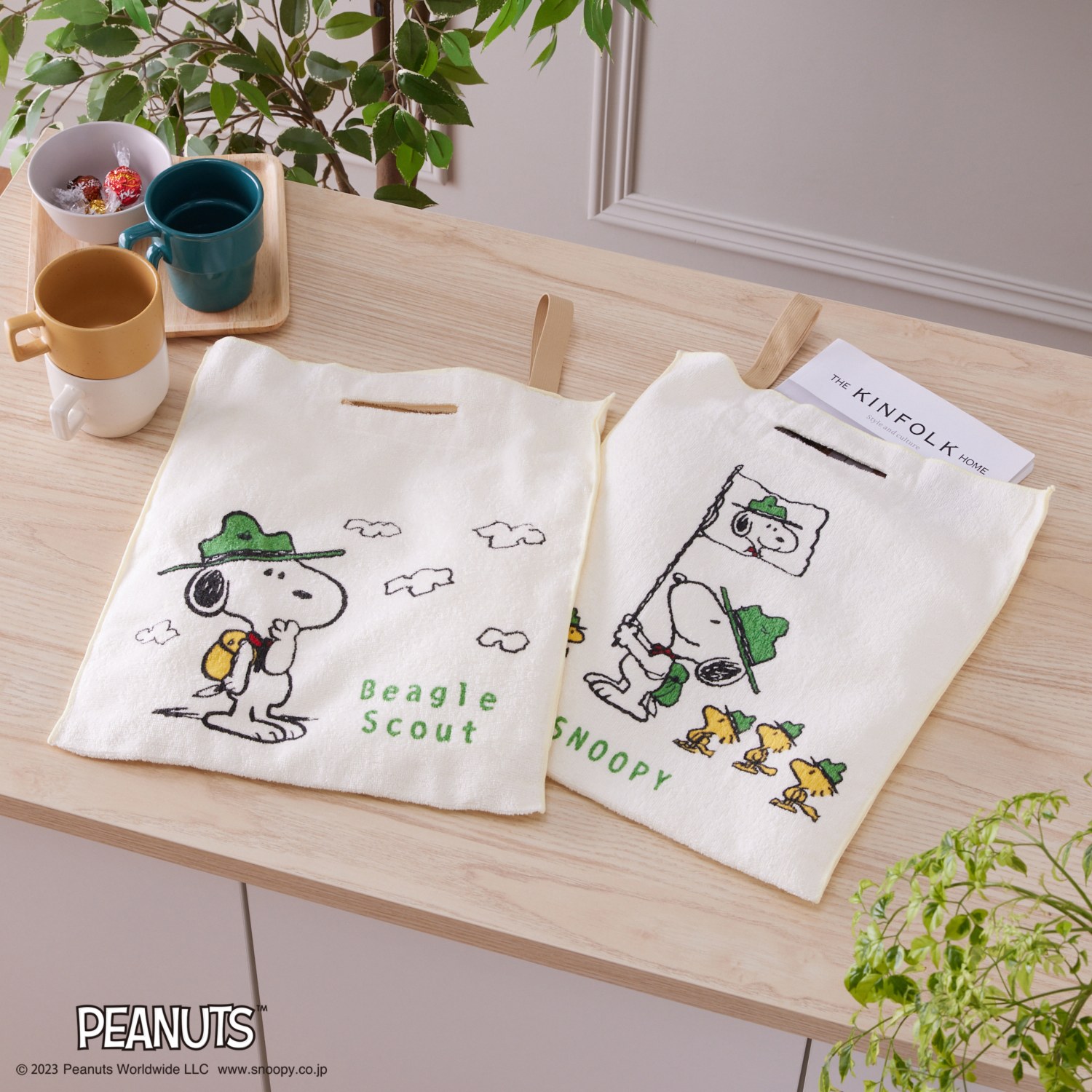 スヌーピー タオルエコバッグ２枚組 “ビークルスカウト”
