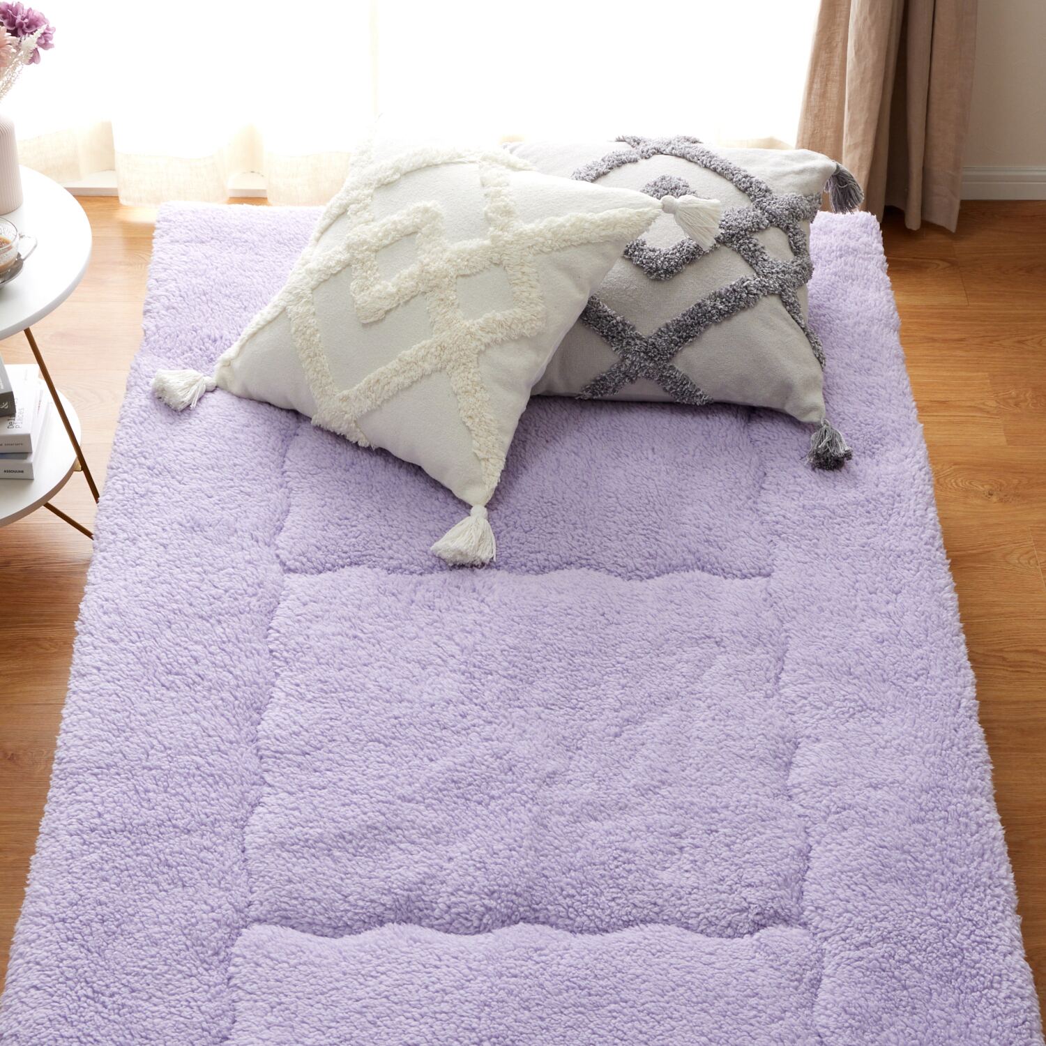 大津毛織 吸湿発熱ホットテックス シープ調 モコモコボリューム 敷きパッド ＜クイーン＞