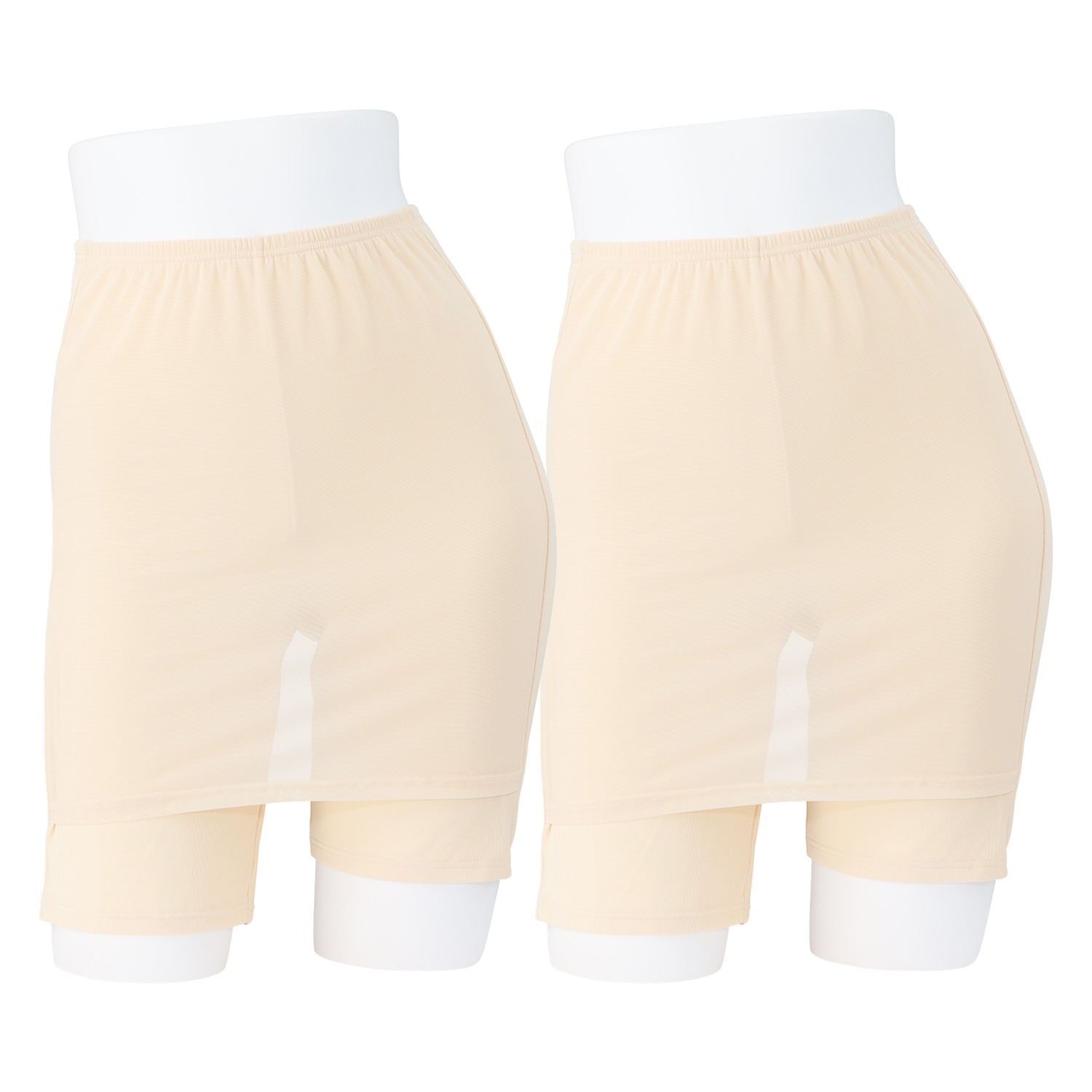 着こなしキレイ Ｙラインカバー ３分丈ボトム２枚セット