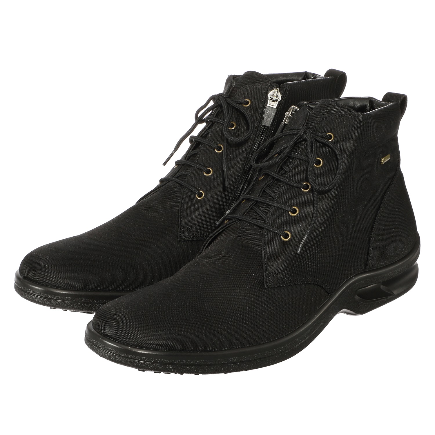 ＜メンズ＞ トップドライ サイドファスナー付 レースアップ レインシューズ