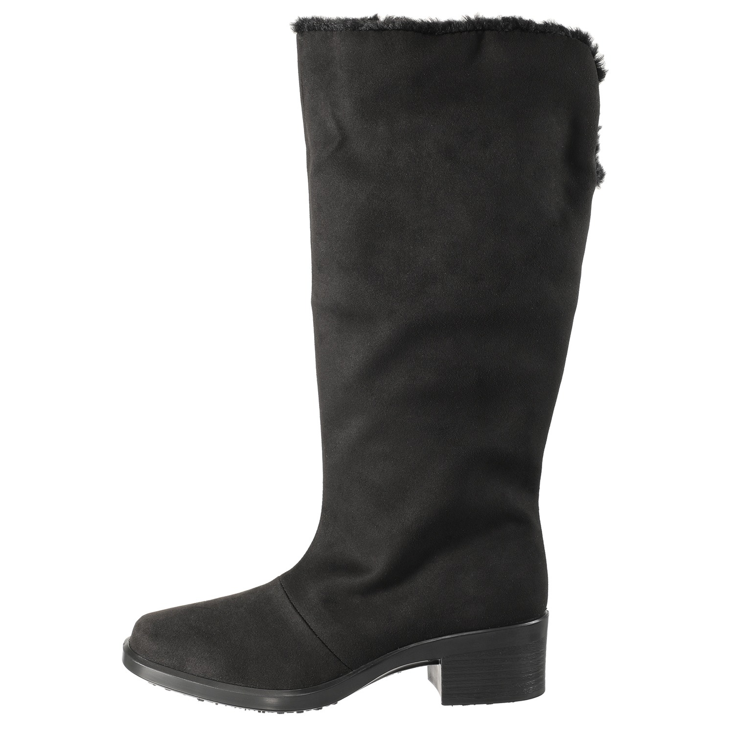 トップドライ 天気予報を気にせず履ける スエード調 ボア付ロング丈ブーツ