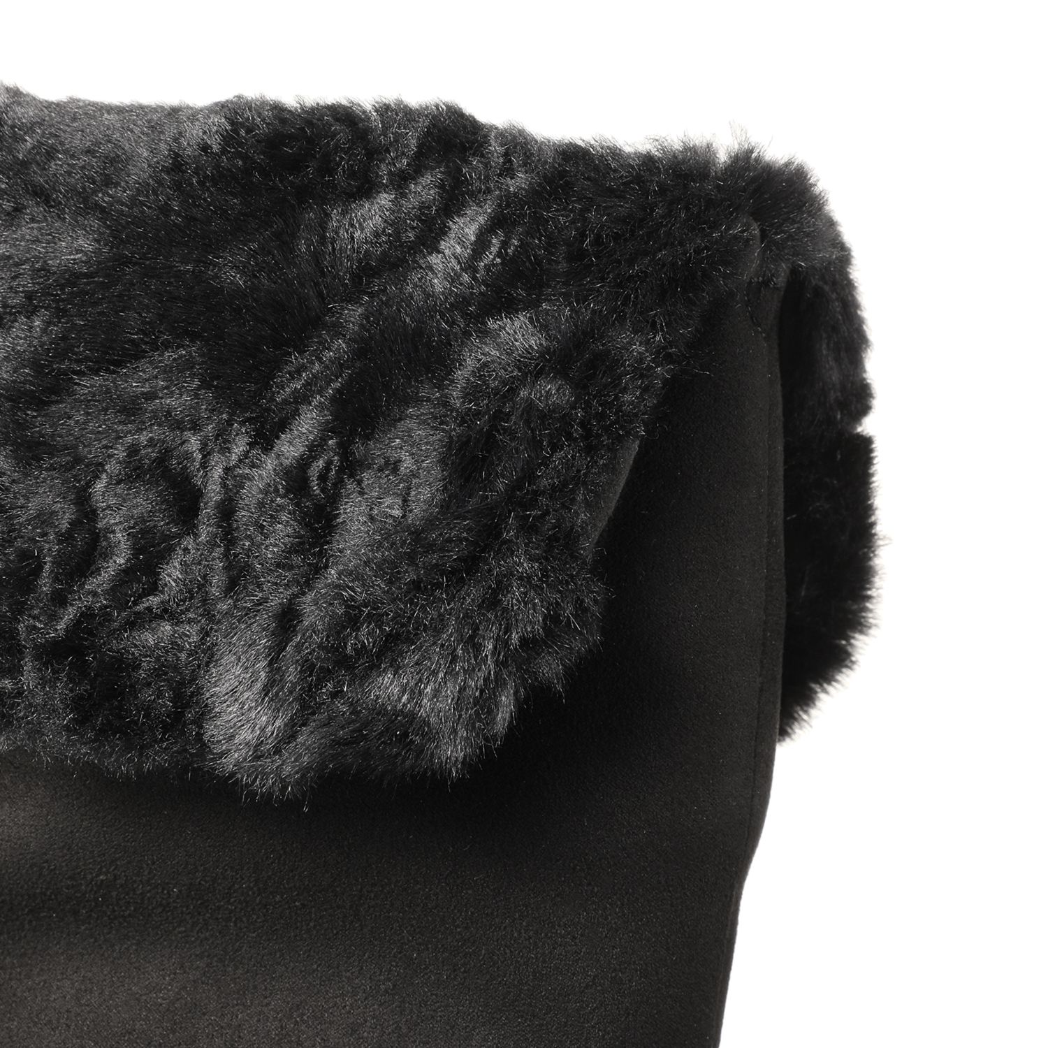 トップドライ 天気予報を気にせず履ける スエード調 ボア付ロング丈ブーツ