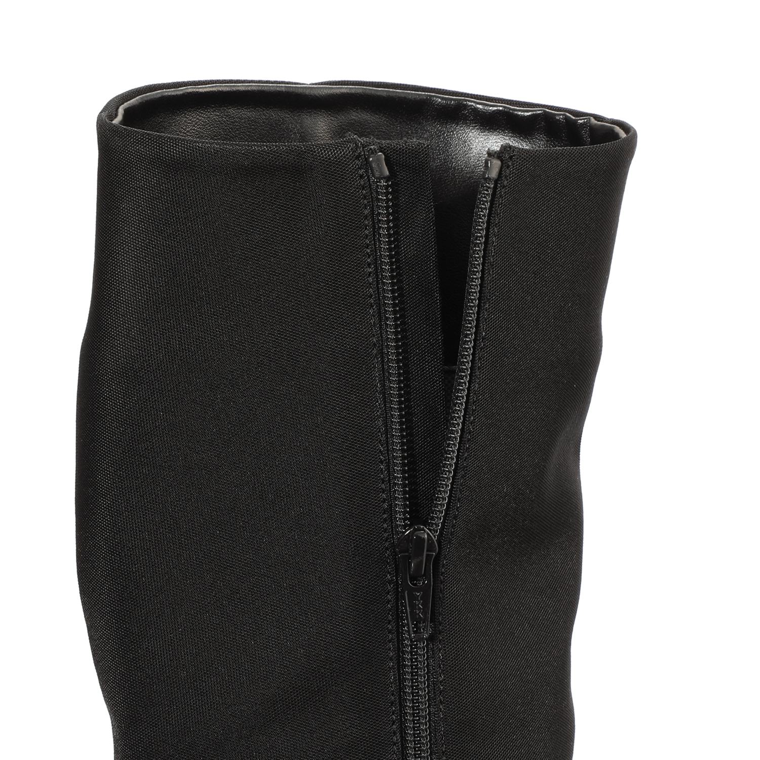 トップドライ 天気予報を気にせず履ける ファスナー付 ひざ丈ロングブーツ