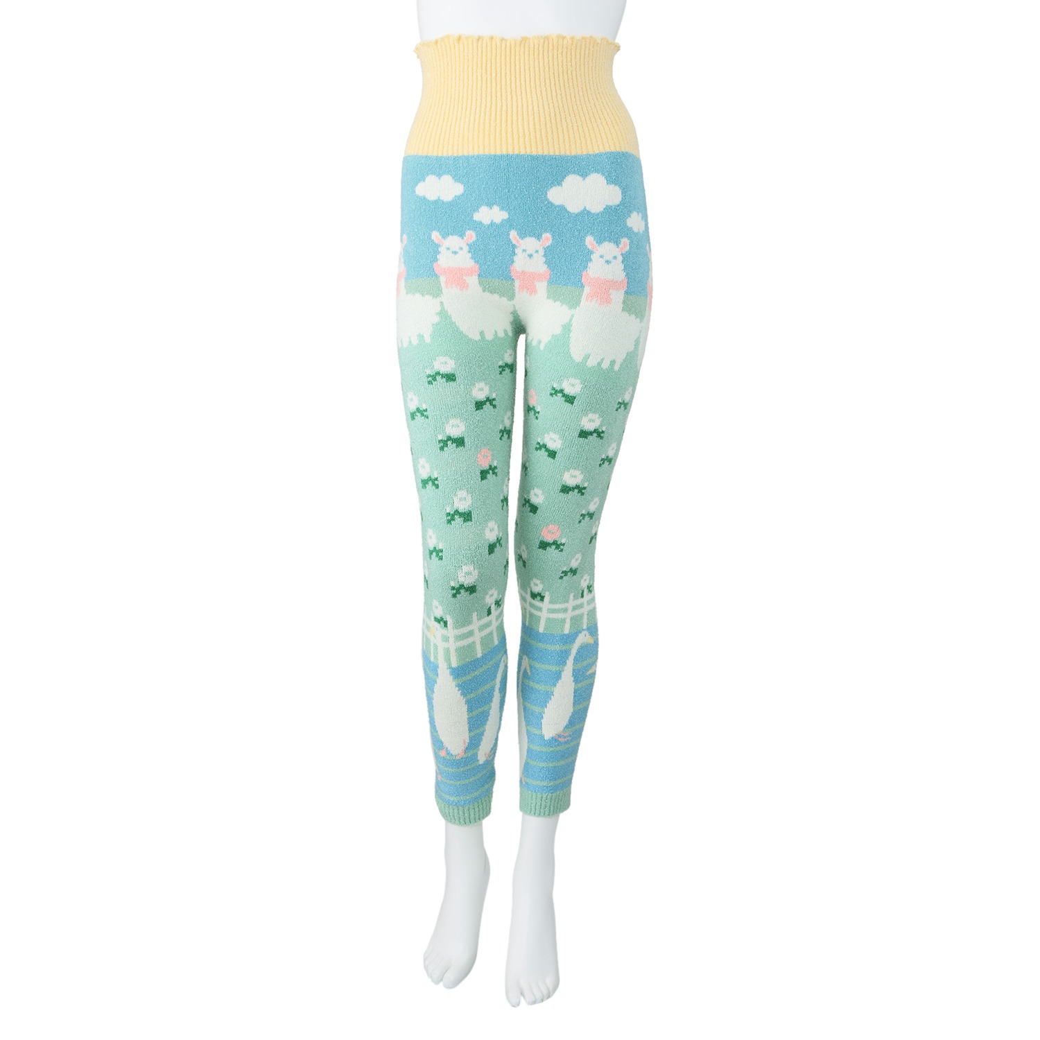 福助 マシュマロタッチ 腹巻き一体型 ロングパンツ ＜モコパン＞