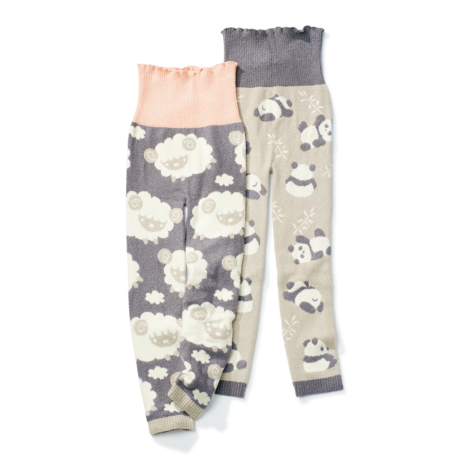 福助 マシュマロタッチ 腹巻き一体型 ロングパンツ ＜モコパン＞