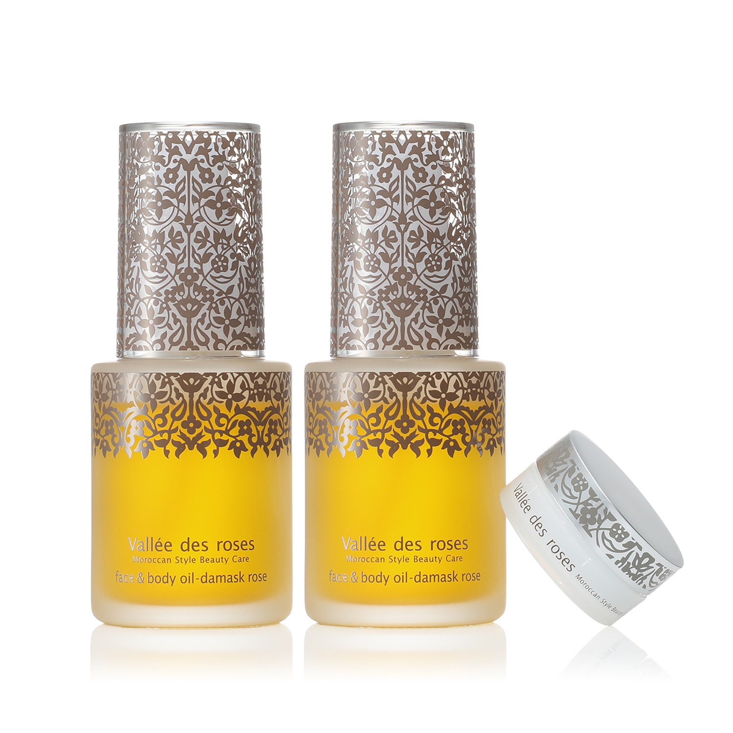 ヴァレ　ド　ローズ 美容成分１００％！ ハリツヤ潤い肌へ導く フェイス＆ボディオイル ２本特別セット