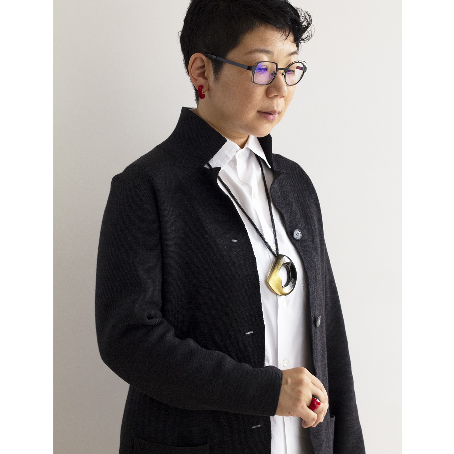 坂本これくしょん シースルー ロングネックレス ＜黒色＞