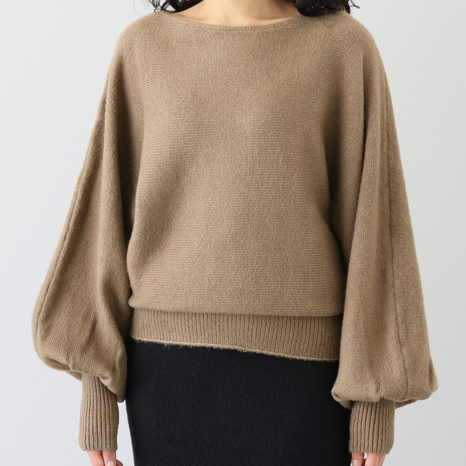 エーエフコンフィ モヘヤ調 デザインプルオーバー