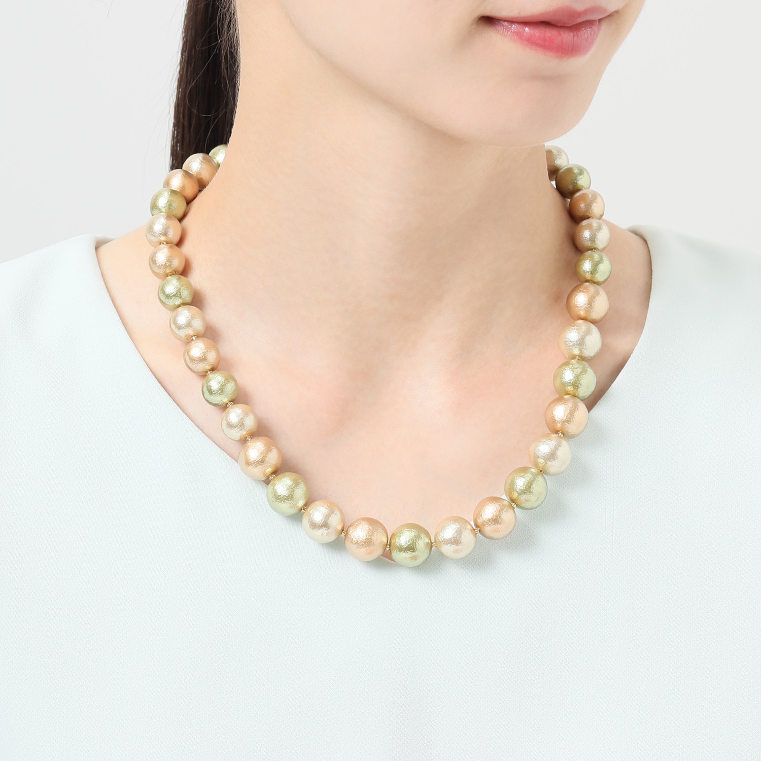フィールコットンパール コットンパール グラデーション ネックレス