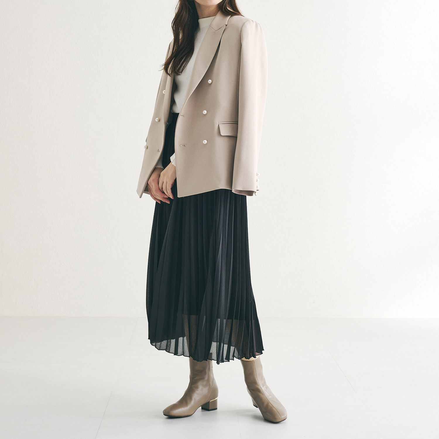 オリエンタルトラフィック やわらかな履き心地 ソフトフェイクレザー メタリックライン ショートブーツ