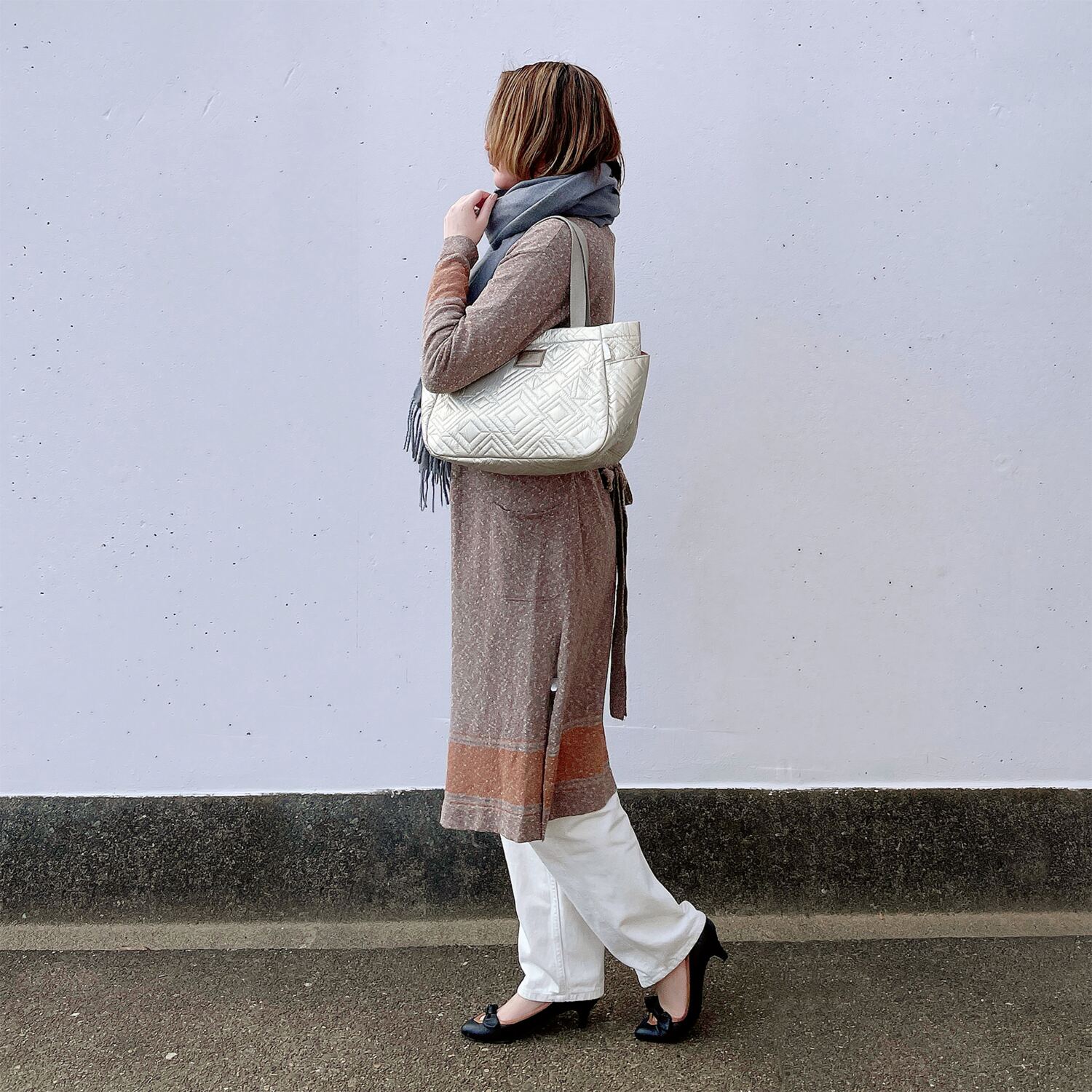 ルートート バッグインバッグ機能で 中身の整理整頓が可能！ 大人キルティング デリトートバッグ