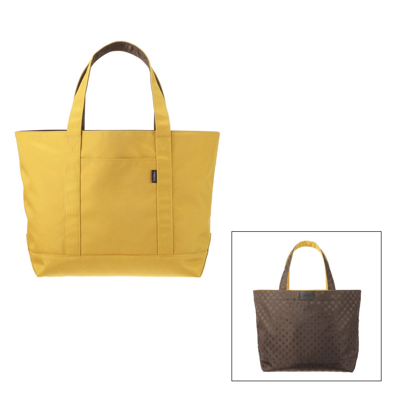 イザック ポリエステルキャンバス リバーシブルトートバッグ