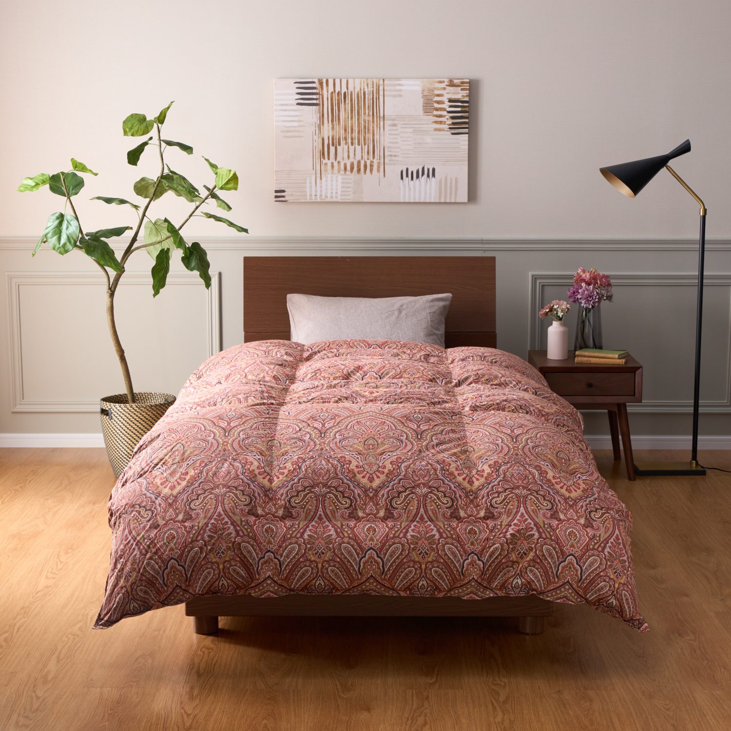 西川 驚異のダウンパワー４００ 厳選フランス バーバリーダウン９３％ 防ダニ＆綿１００％生地 羽毛掛けふとん ＜シングル＞